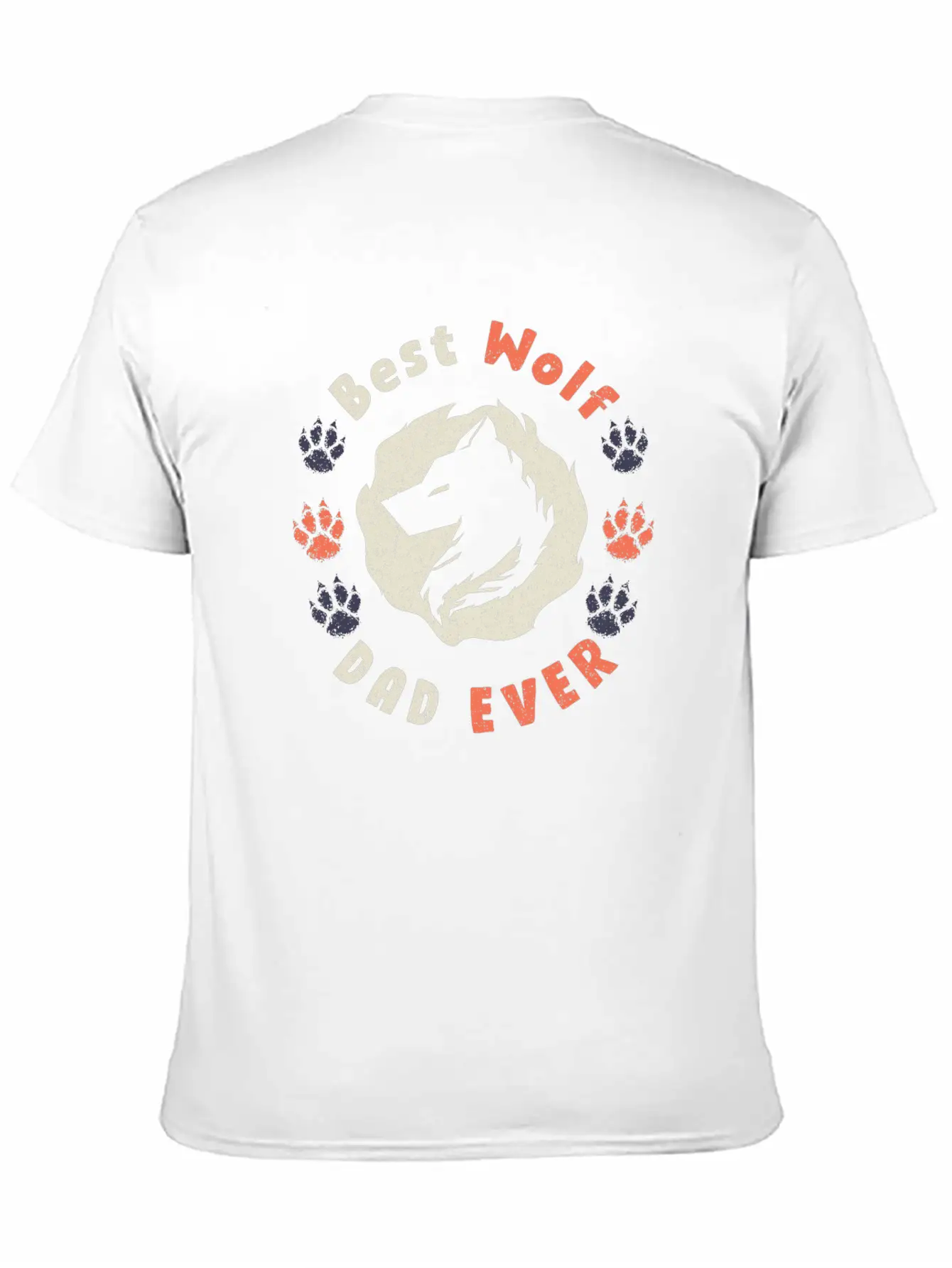 Best Wolf Dad Ever Breathable Soft Cotton T-Shirt – Timeless Casual Look
