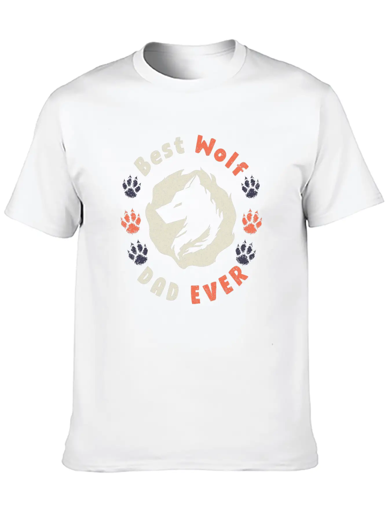 Best Wolf Dad Ever Breathable Soft Cotton T-Shirt – Timeless Casual Look