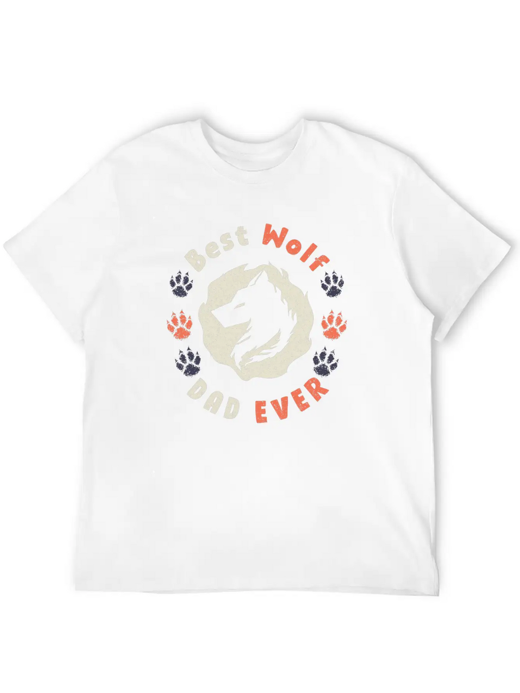 Best Wolf Dad Ever Breathable Soft Cotton T-Shirt – Timeless Casual Look