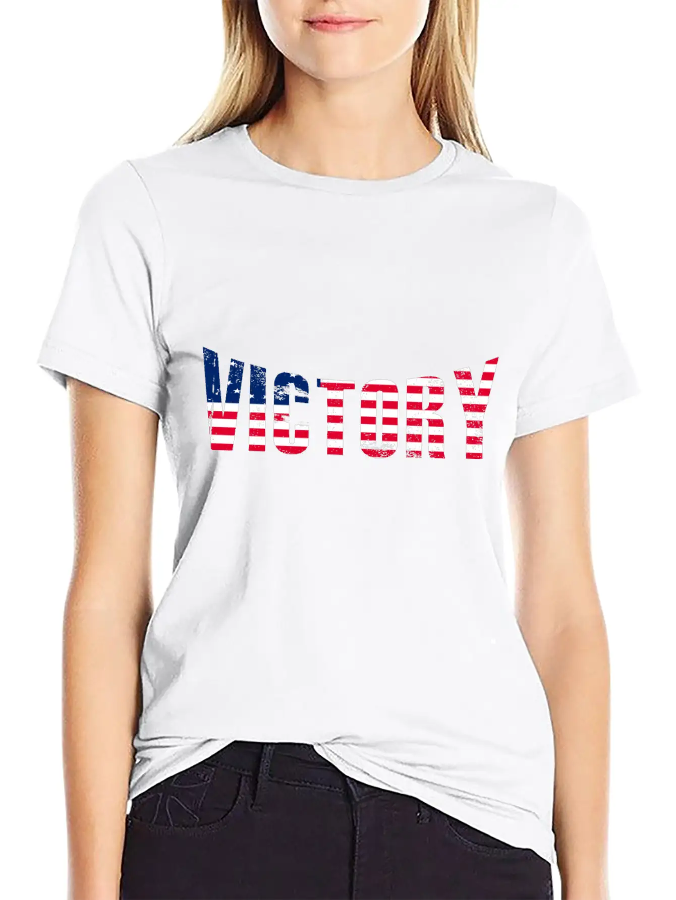 Betsy Ross American Flag Victory T-Shirt Unisex Short Sleeve Soft Cotton T-Shirt – Casual Everyday Wear