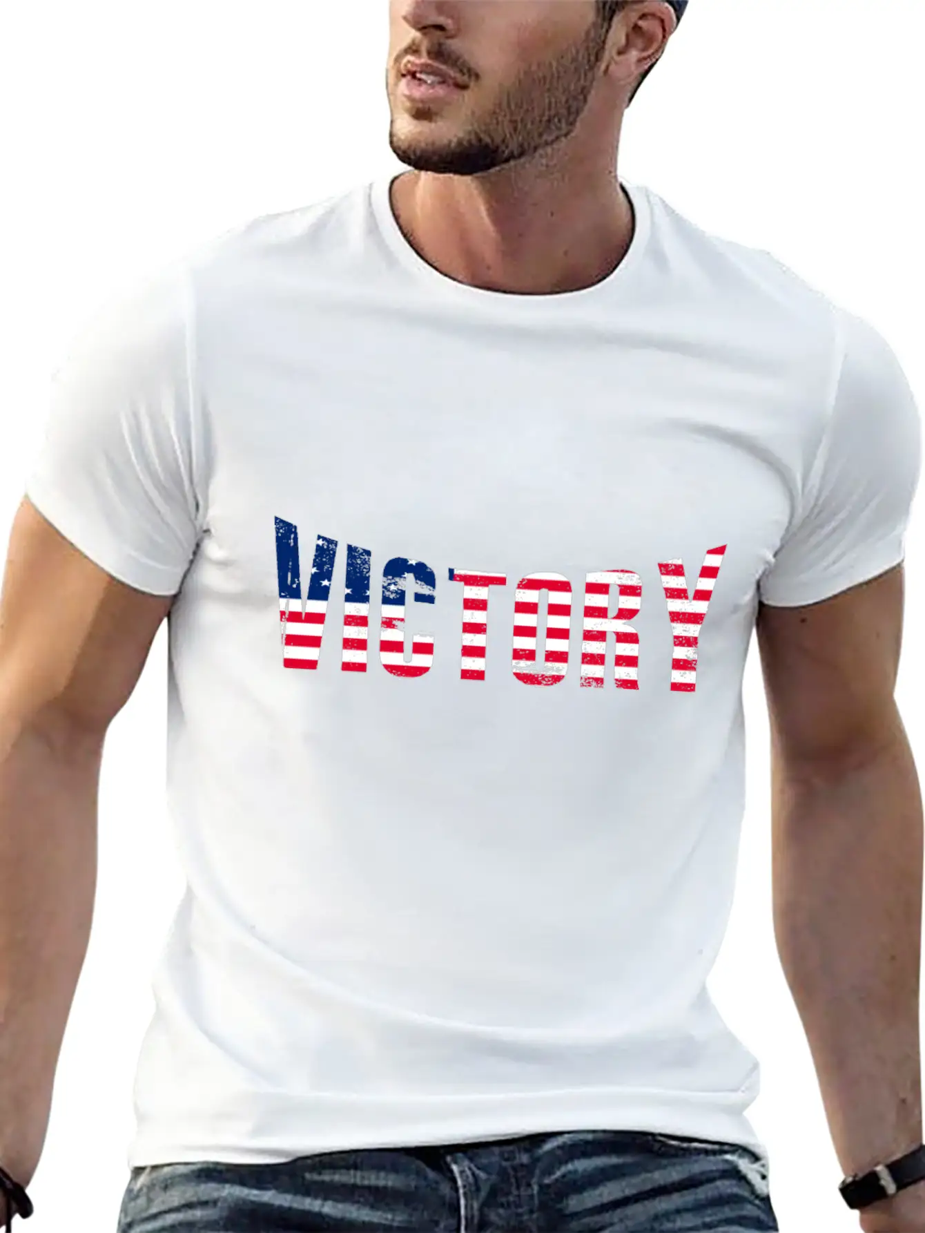 Betsy Ross American Flag Victory T-Shirt Unisex Short Sleeve Soft Cotton T-Shirt – Casual Everyday Wear