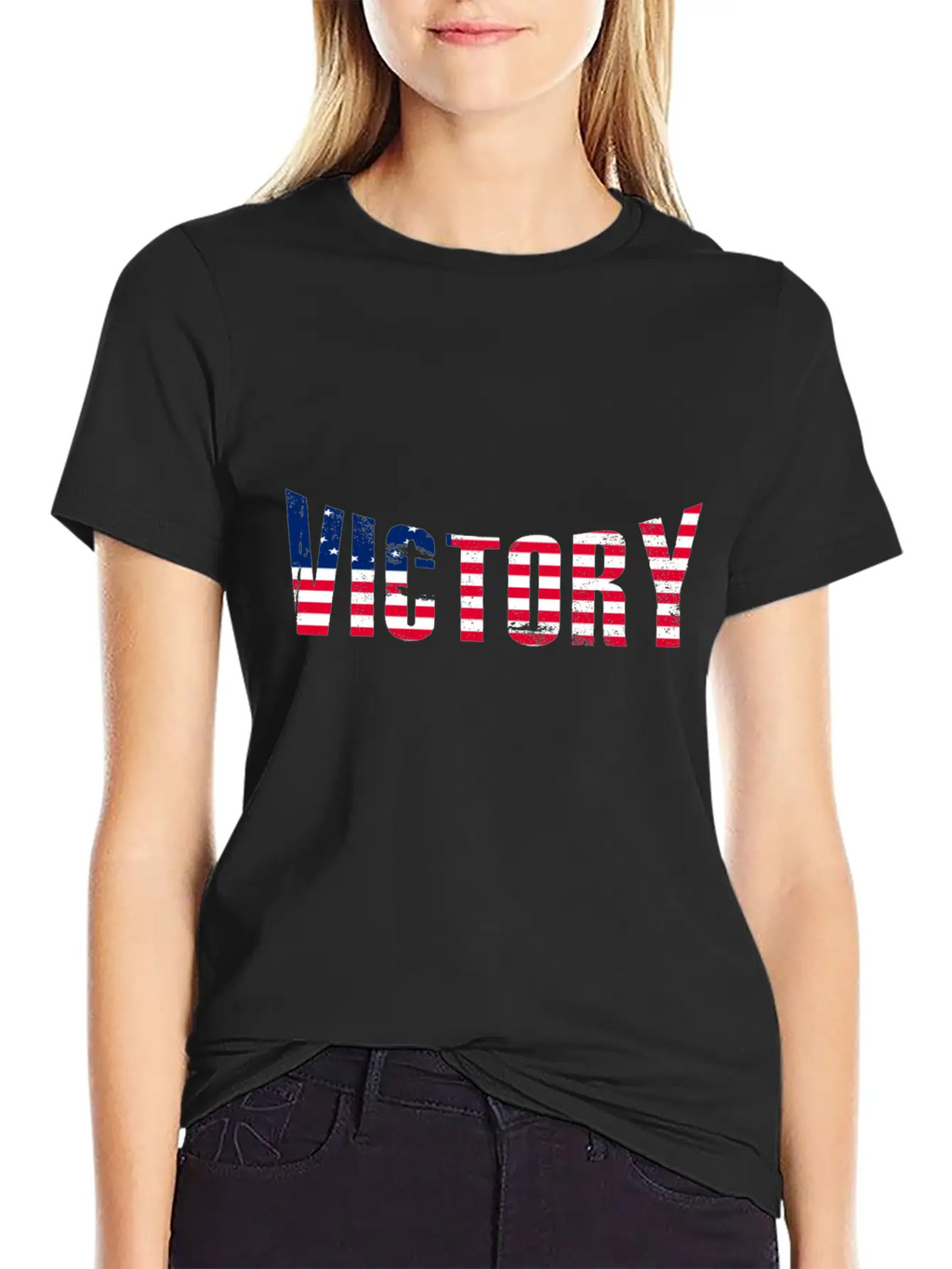 Betsy Ross American Flag Victory T-Shirt Unisex Short Sleeve Soft Cotton T-Shirt – Casual Everyday Wear