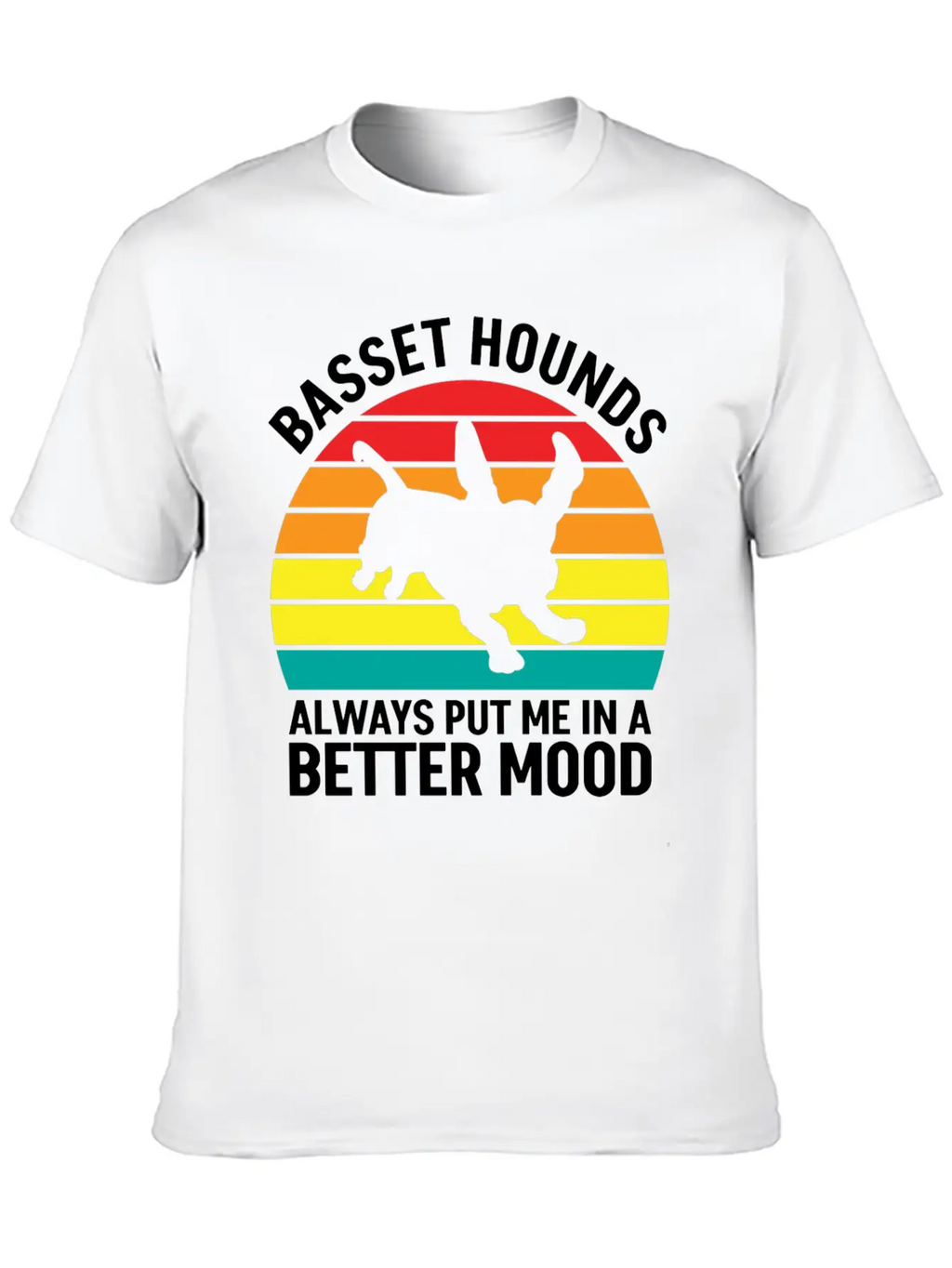Better Mood Basset Hounds Breathable Soft Cotton T-Shirt – Timeless Casual Look