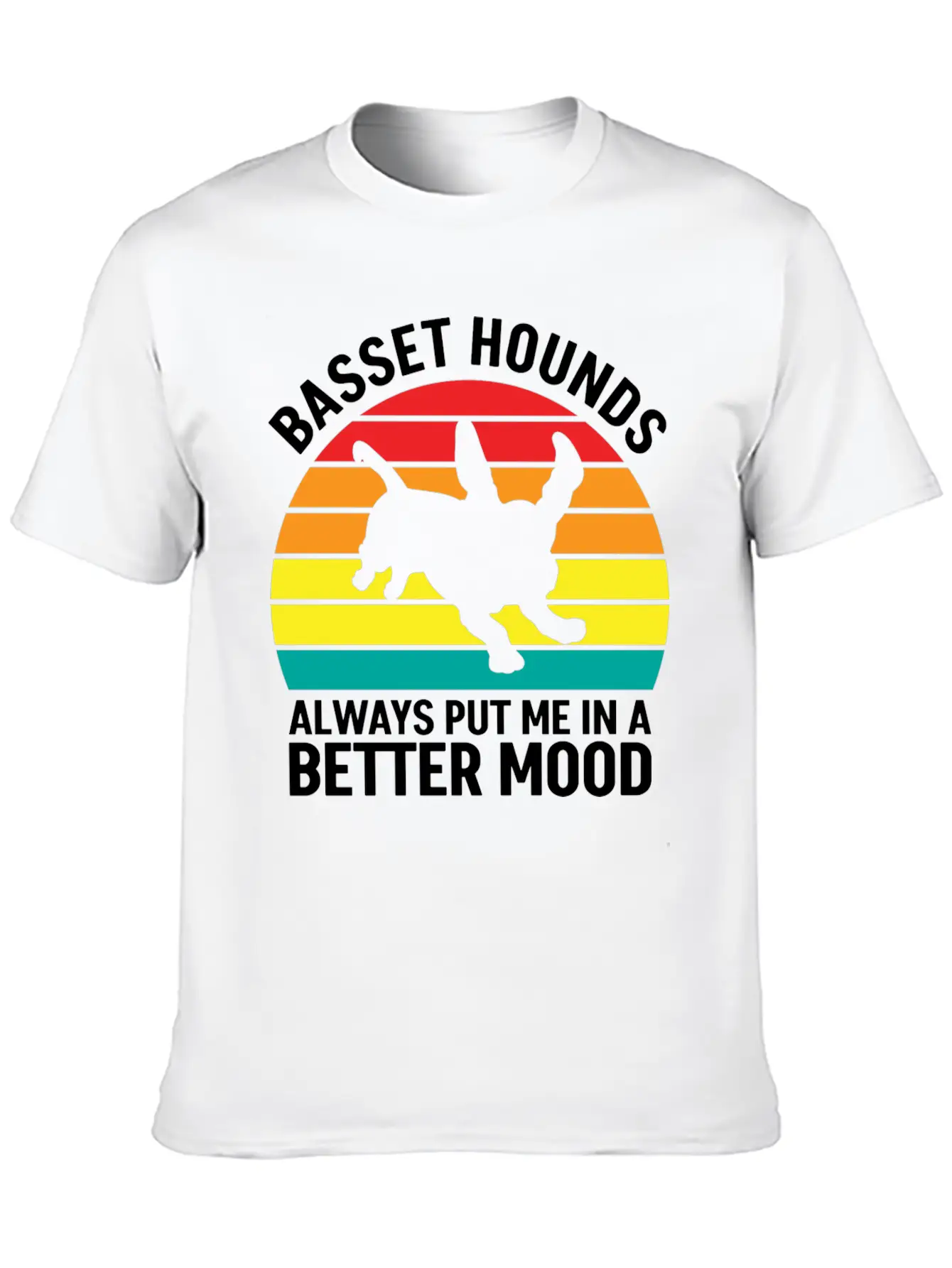 Better Mood Basset Hounds Breathable Soft Cotton T-Shirt – Timeless Casual Look