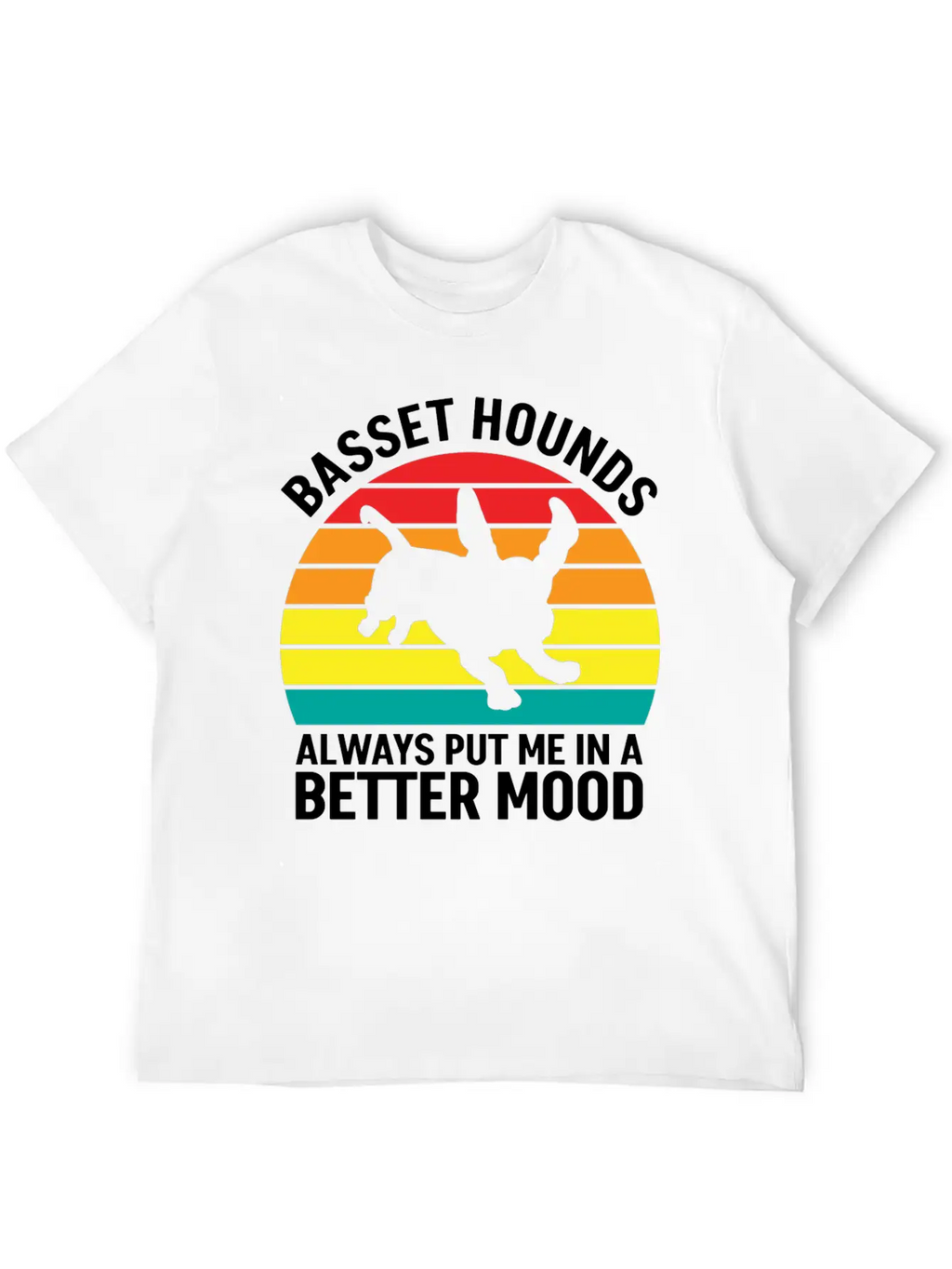 Better Mood Basset Hounds Breathable Soft Cotton T-Shirt – Timeless Casual Look
