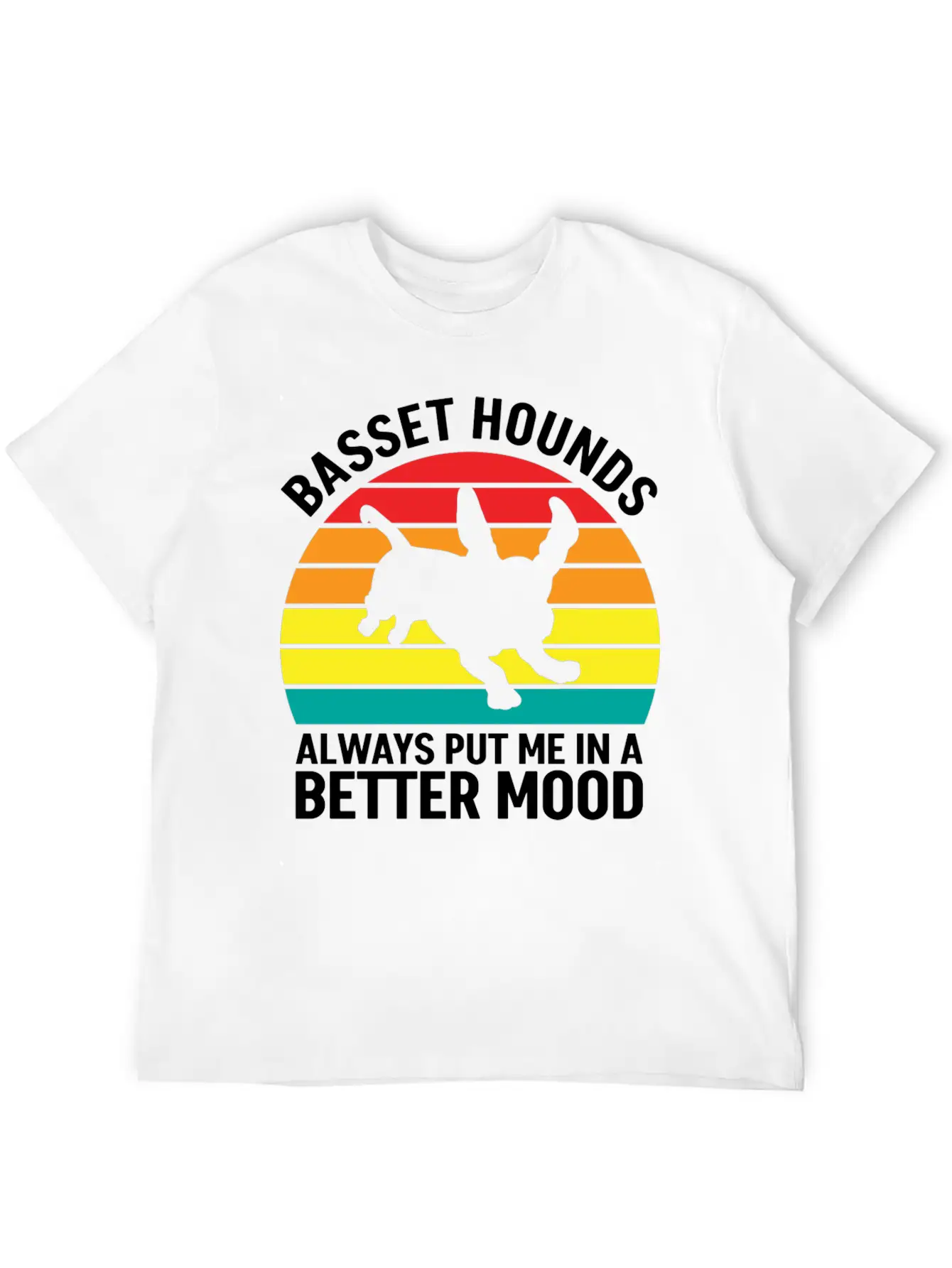 Better Mood Basset Hounds Breathable Soft Cotton T-Shirt – Timeless Casual Look