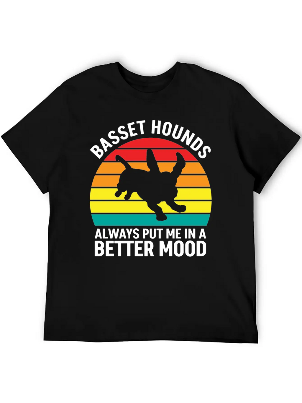 Better Mood Basset Hounds Breathable Soft Cotton T-Shirt – Timeless Casual Look
