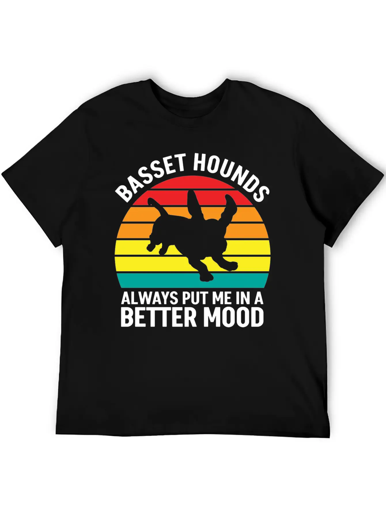 Better Mood Basset Hounds Breathable Soft Cotton T-Shirt – Timeless Casual Look