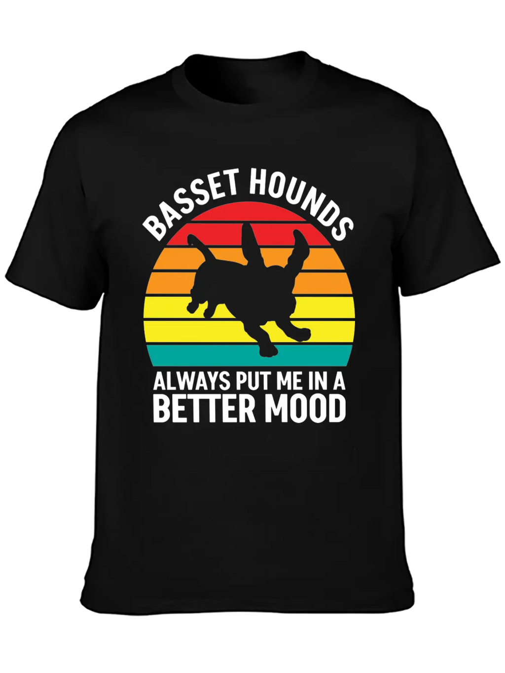 Better Mood Basset Hounds Breathable Soft Cotton T-Shirt – Timeless Casual Look