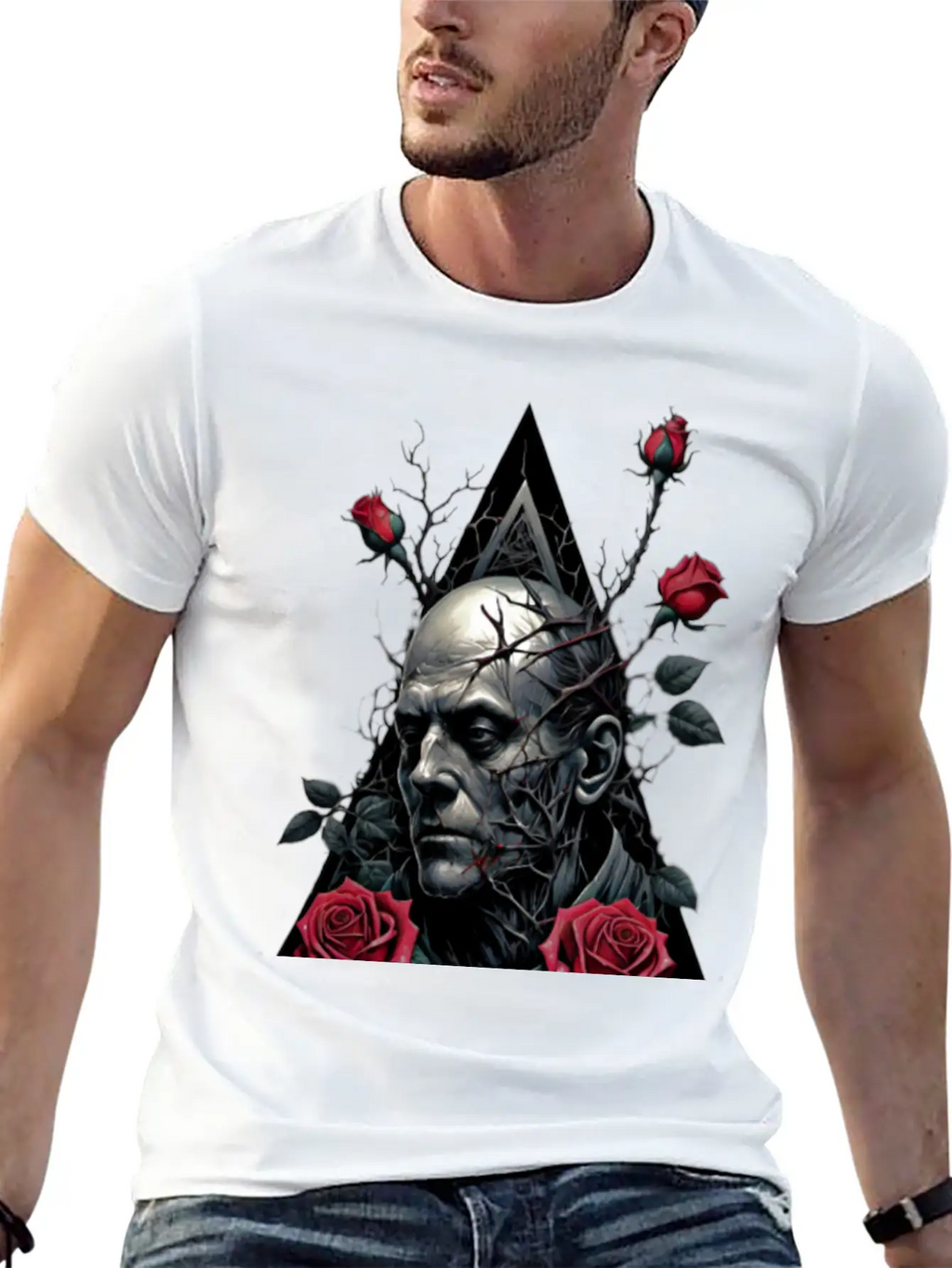 Between Thorns And Roses Unisex Short Sleeve Soft Cotton T-Shirt – Casual Everyday Wear