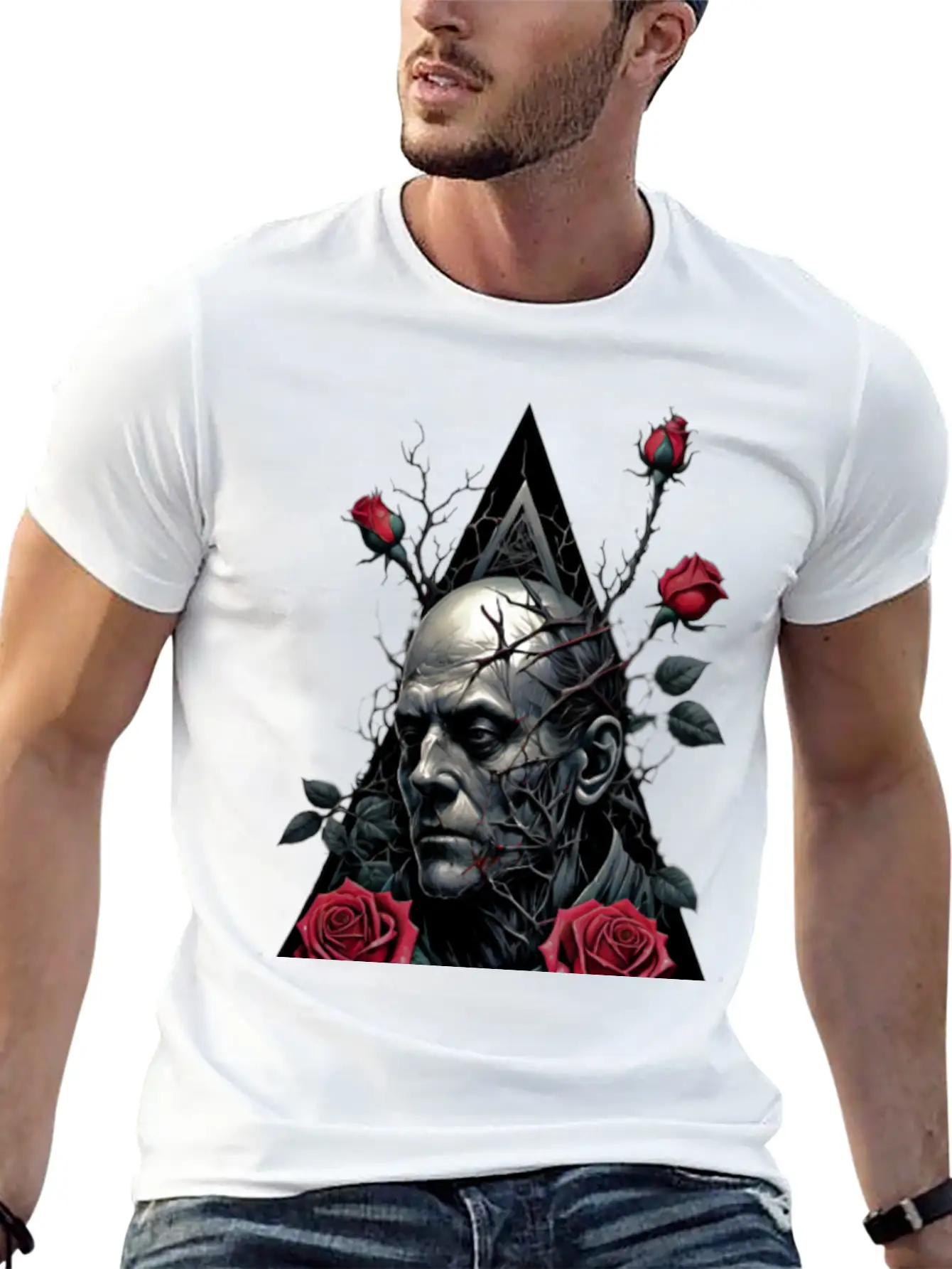 Between Thorns And Roses Unisex Short Sleeve Soft Cotton T-Shirt – Casual Everyday Wear