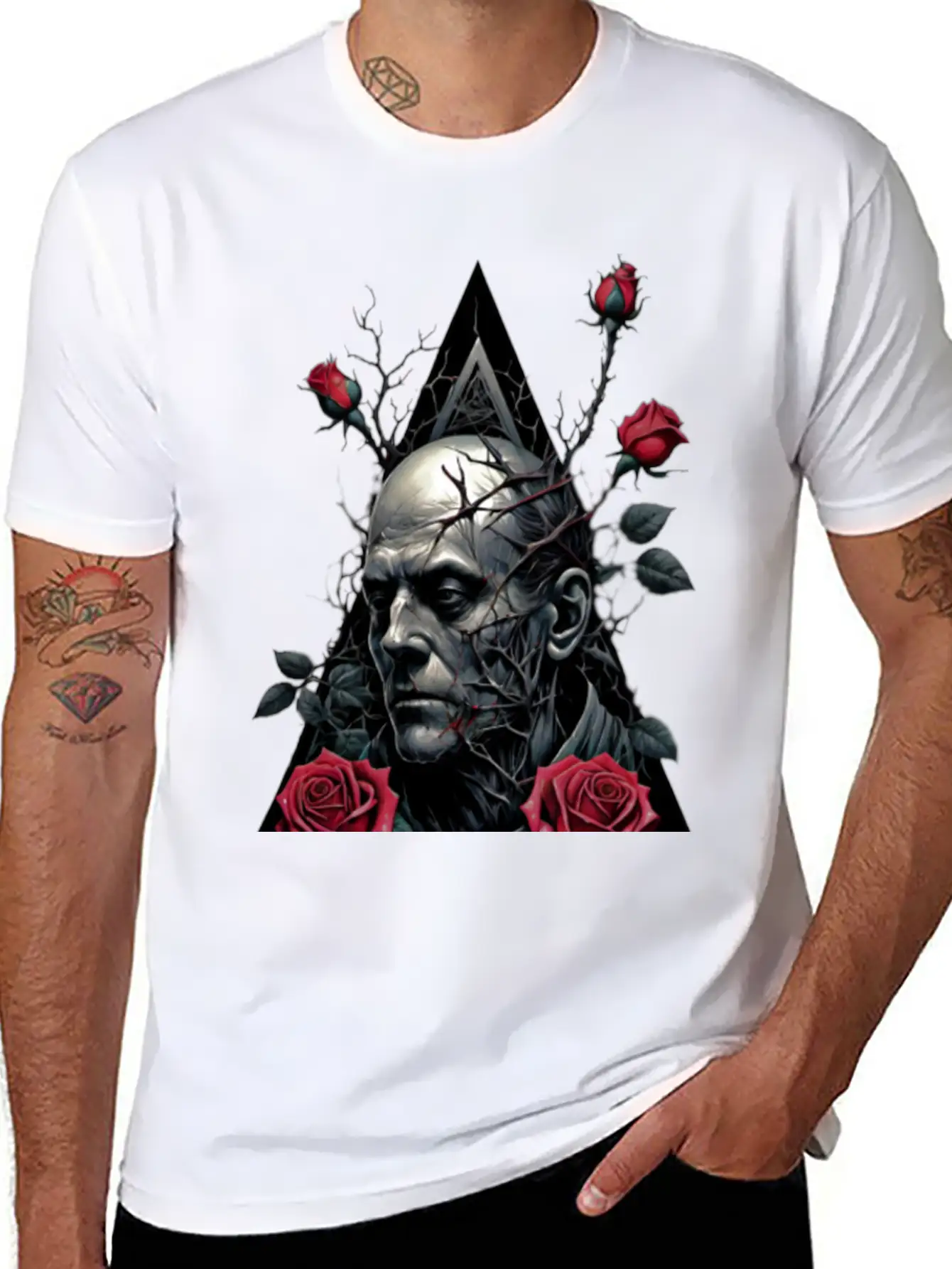 Between Thorns And Roses Unisex Short Sleeve Soft Cotton T-Shirt – Casual Everyday Wear