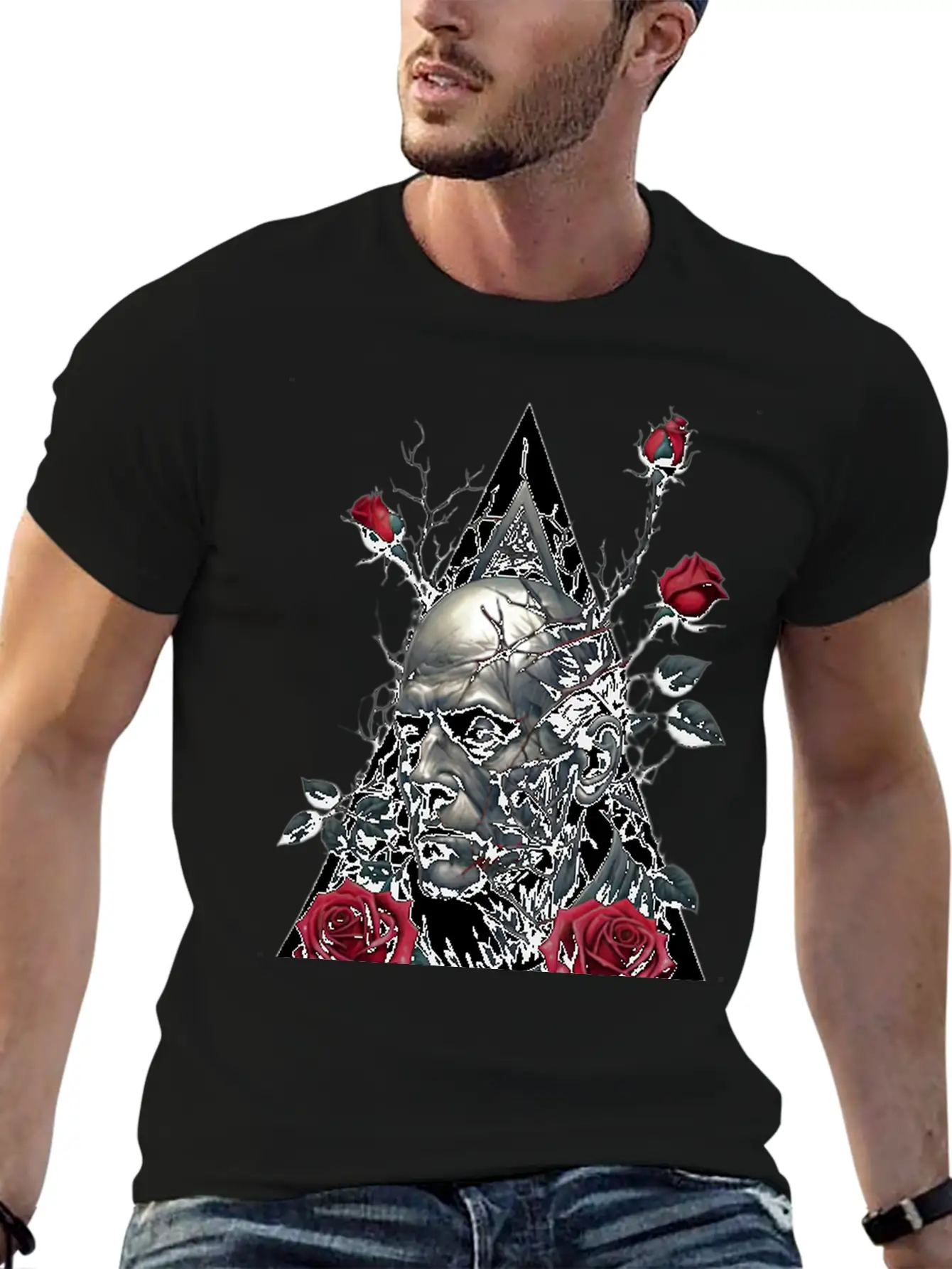Between Thorns And Roses Unisex Short Sleeve Soft Cotton T-Shirt – Casual Everyday Wear