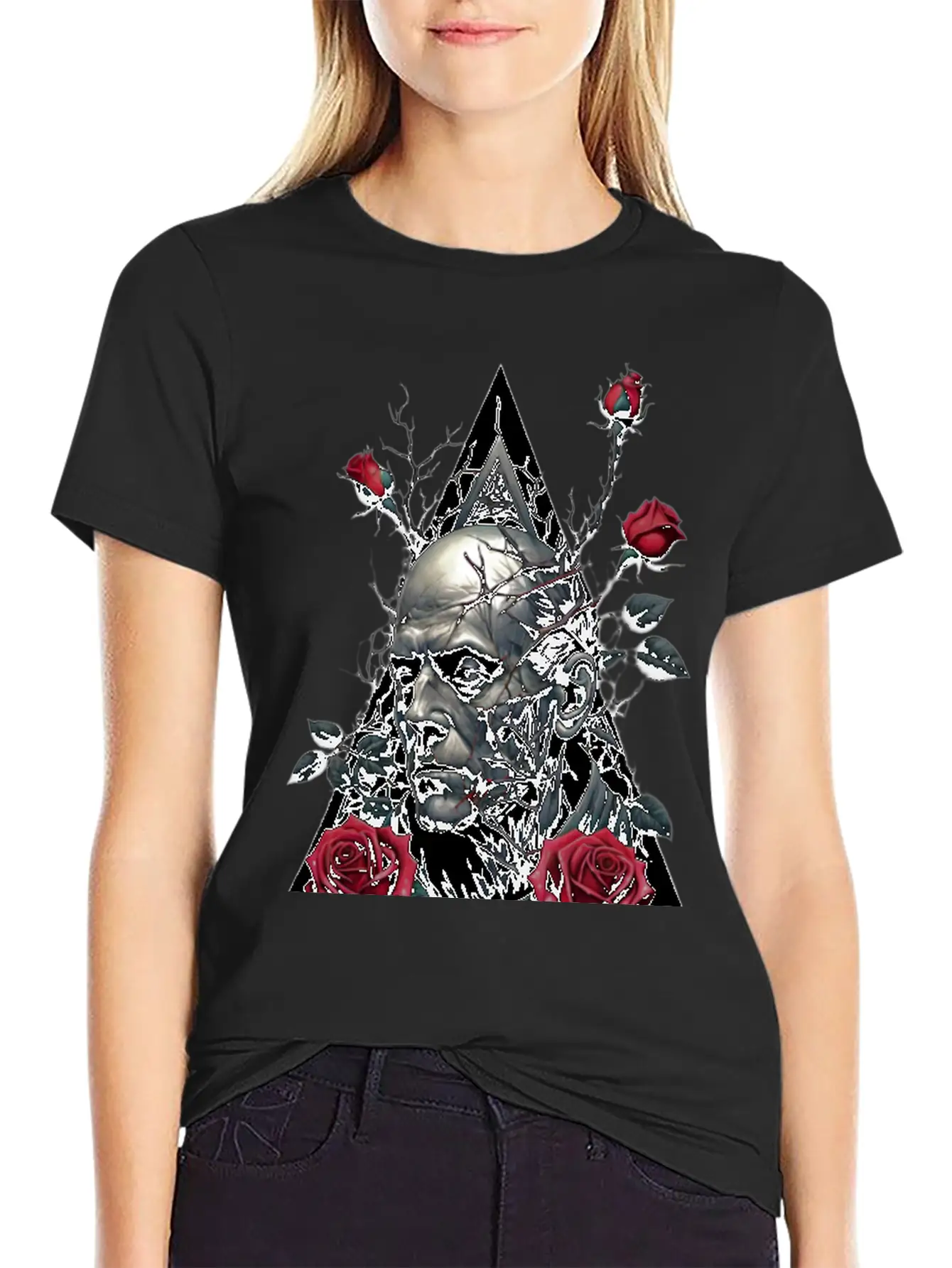 Between Thorns And Roses Unisex Short Sleeve Soft Cotton T-Shirt – Casual Everyday Wear