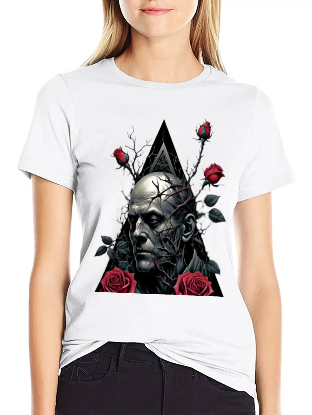 Between Thorns And Roses Unisex Short Sleeve Soft Cotton T-Shirt – Casual Everyday Wear