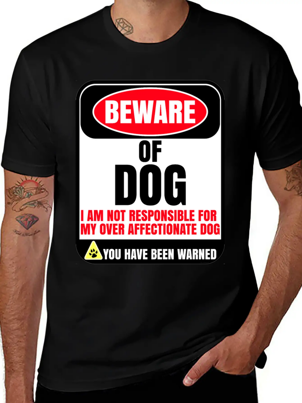 Beware Of Dog I Am Not Responsible For My Over Breathable Soft Cotton T-Shirt – Timeless Casual Look