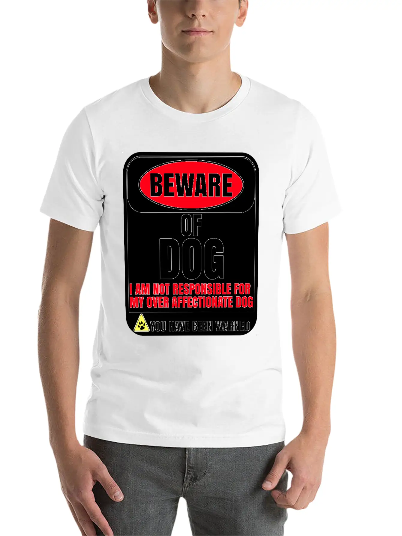 Beware Of Dog I Am Not Responsible For My Over Breathable Soft Cotton T-Shirt – Timeless Casual Look