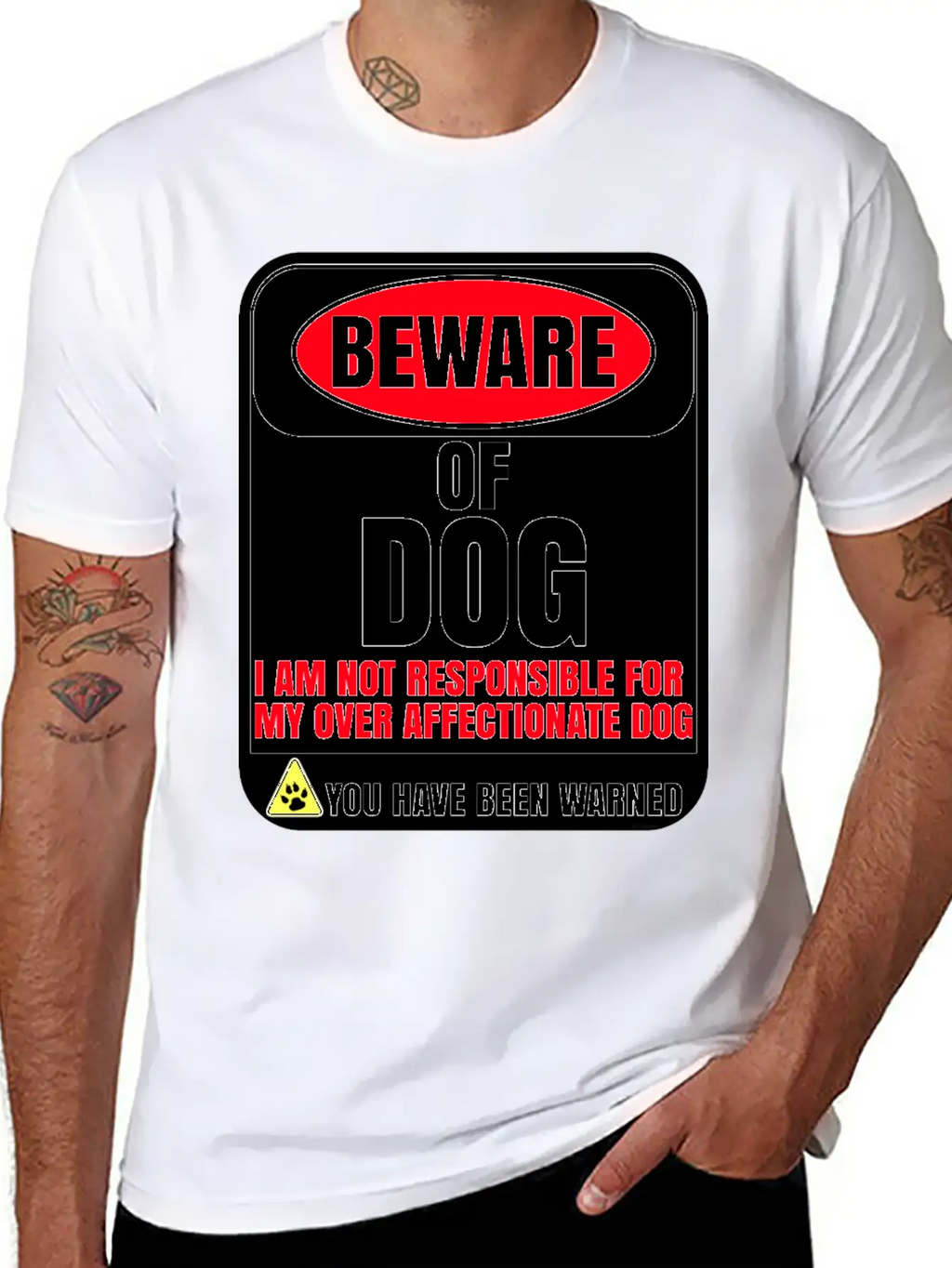 Beware Of Dog I Am Not Responsible For My Over Breathable Soft Cotton T-Shirt – Timeless Casual Look