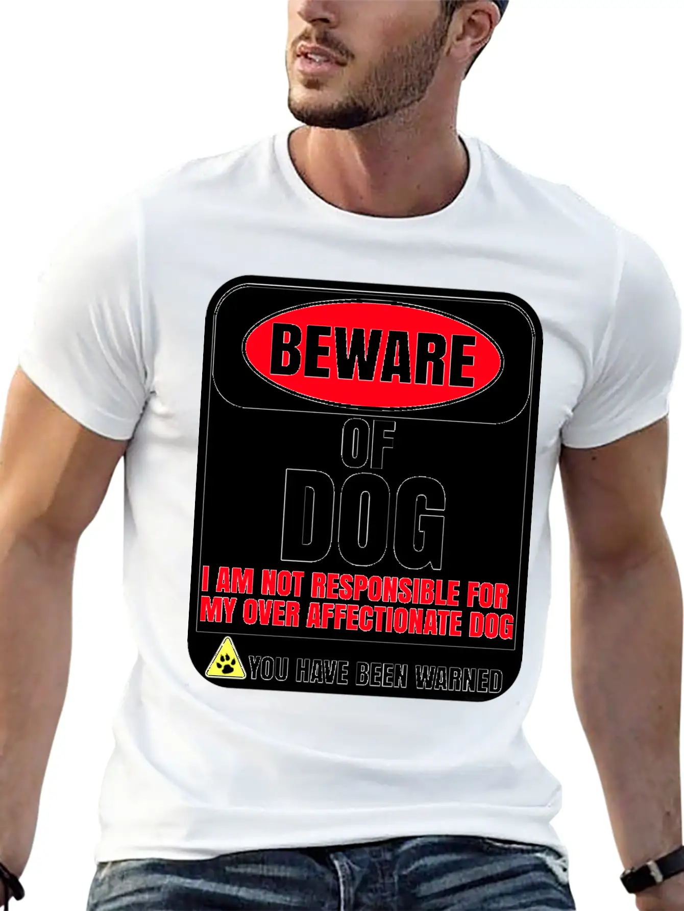 Beware Of Dog I Am Not Responsible For My Over Breathable Soft Cotton T-Shirt – Timeless Casual Look
