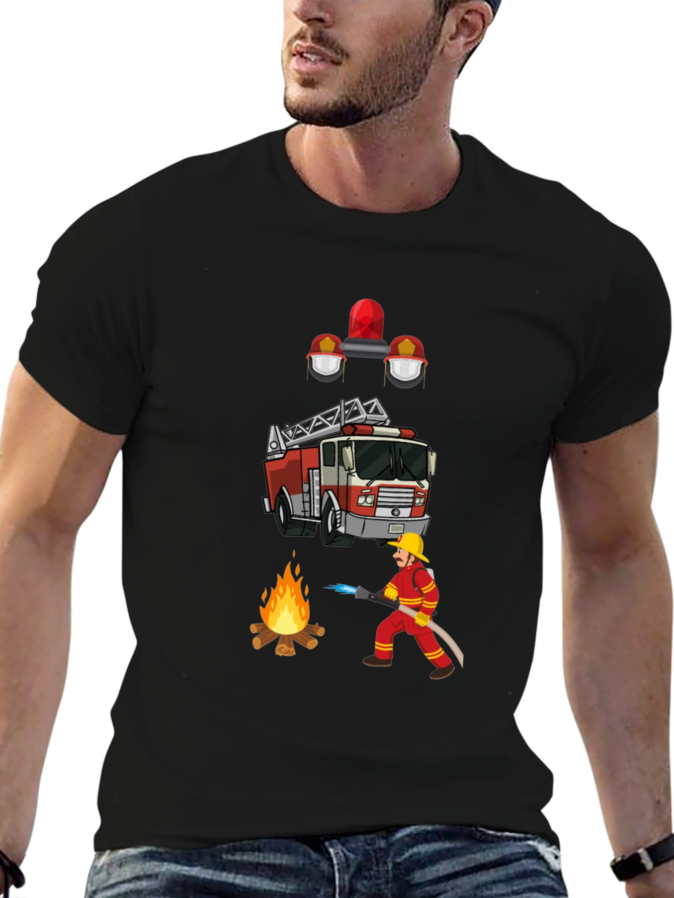 Firefighter Graphic Tee - Heroic Design