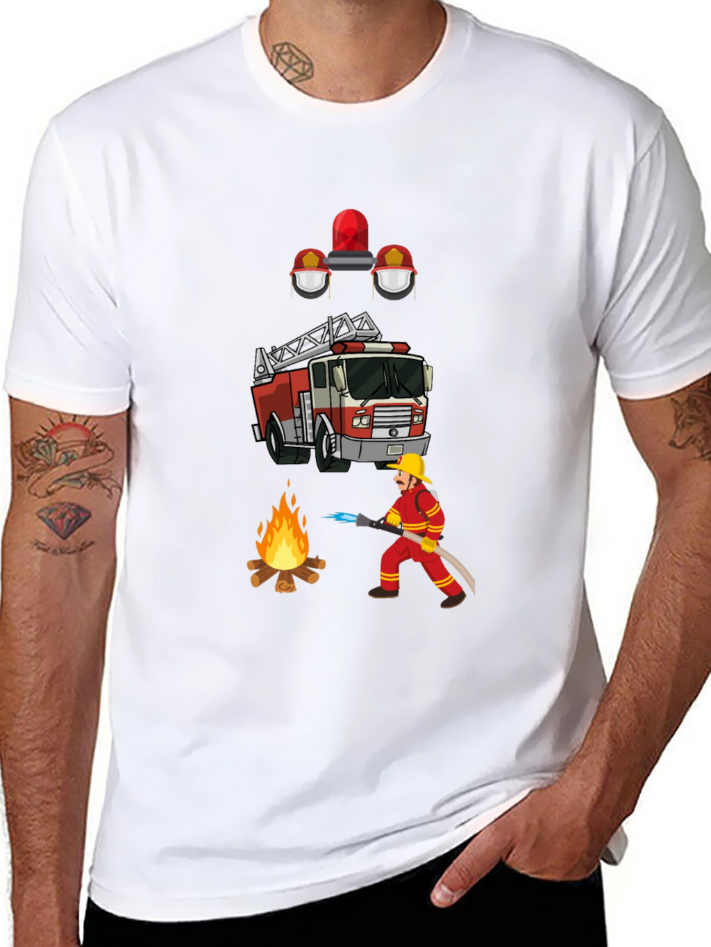 Firefighter Graphic Tee - Heroic Design