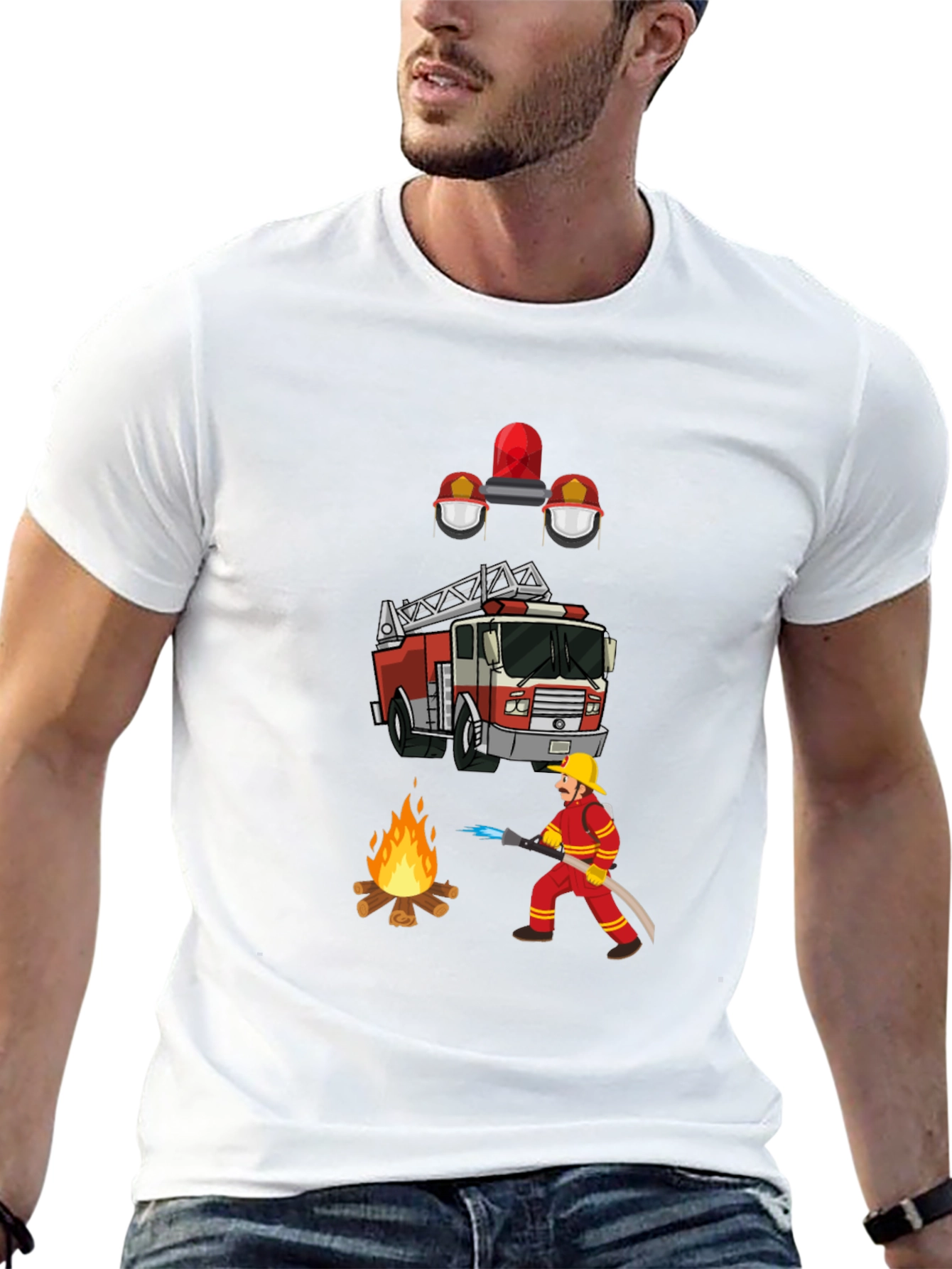 Firefighter Graphic Tee - Heroic Design