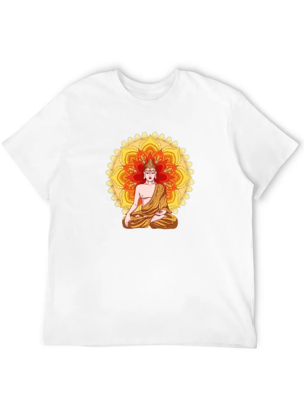 Bhuddist Mandala Casual Graphic T-Shirt – Simple And Comfortable Daily Wear