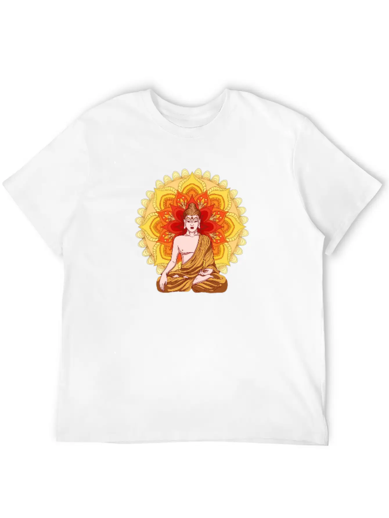 Bhuddist Mandala Casual Graphic T-Shirt – Simple And Comfortable Daily Wear