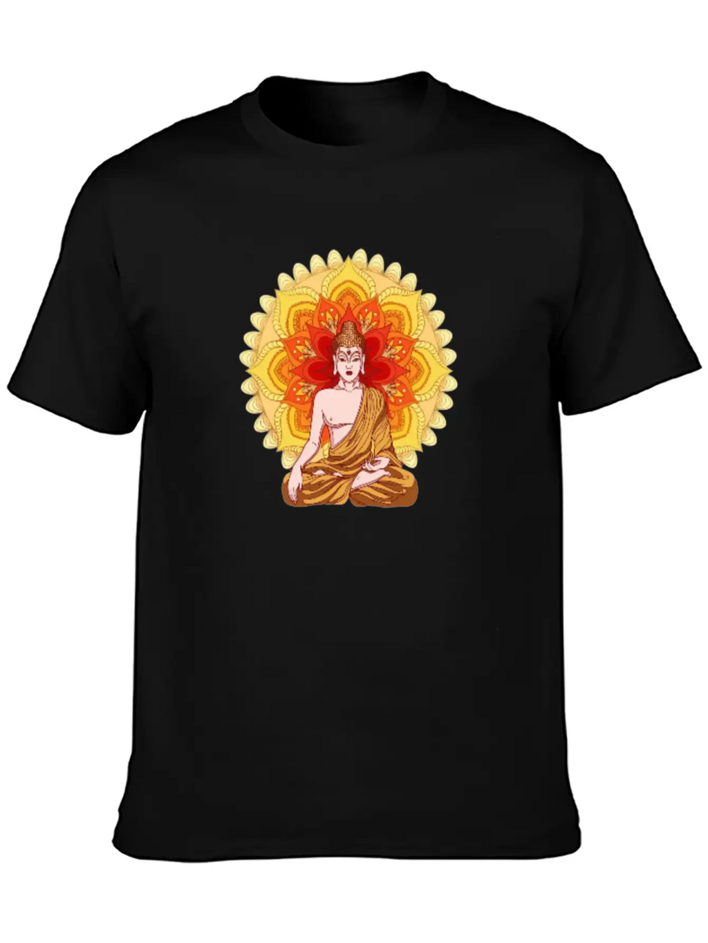 Bhuddist Mandala Casual Graphic T-Shirt – Simple And Comfortable Daily Wear