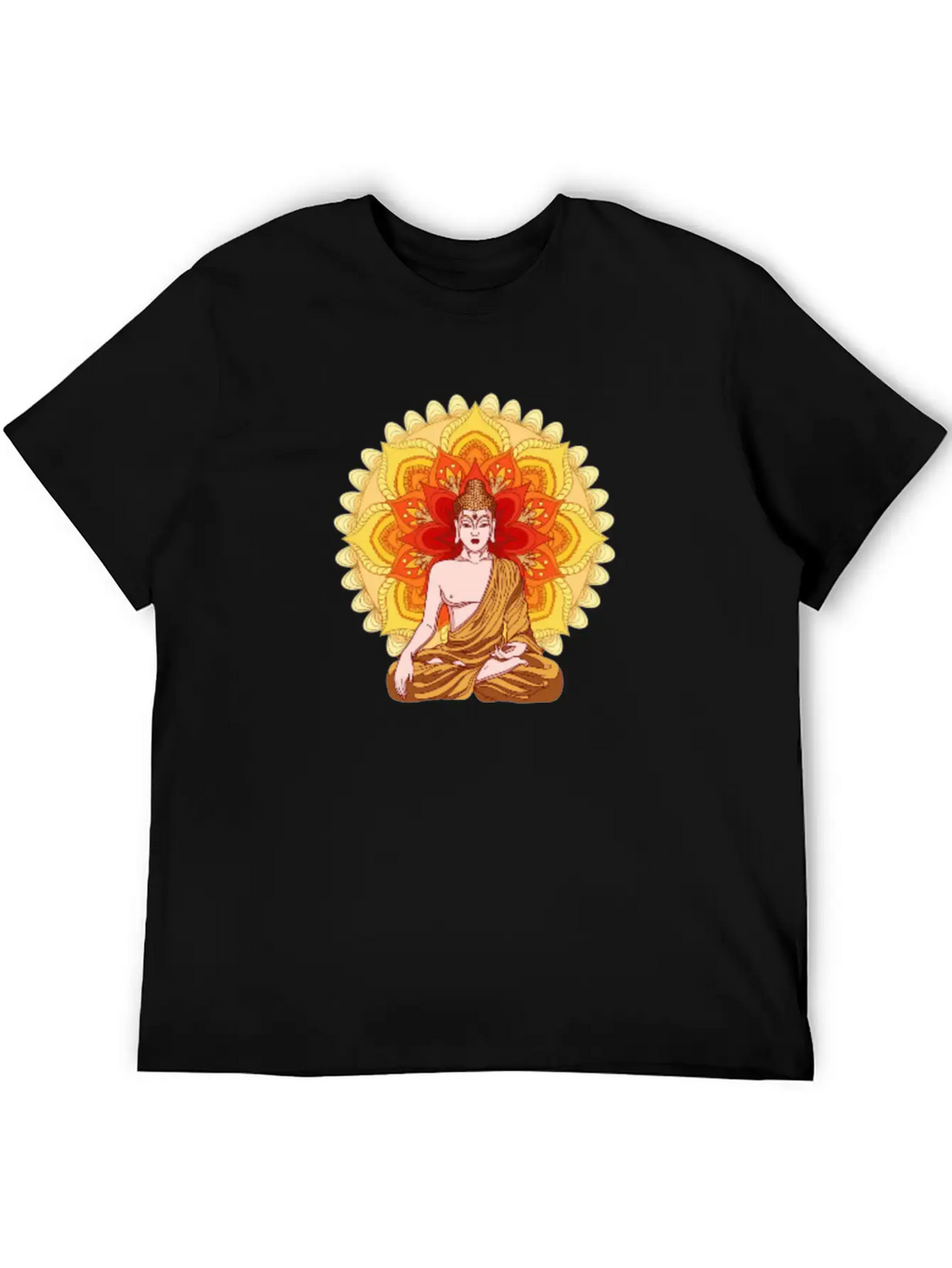 Bhuddist Mandala Casual Graphic T-Shirt – Simple And Comfortable Daily Wear