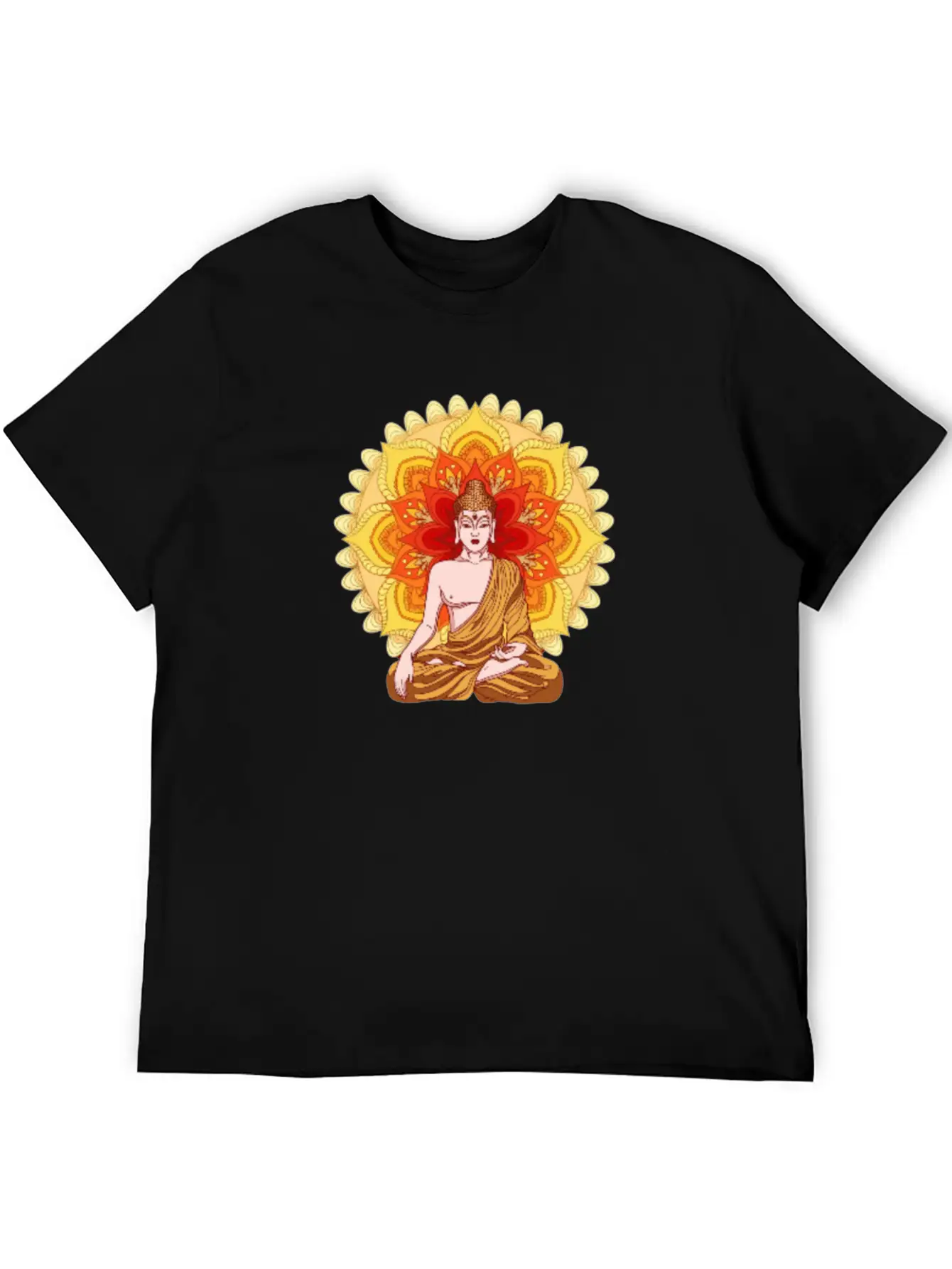 Bhuddist Mandala Casual Graphic T-Shirt – Simple And Comfortable Daily Wear