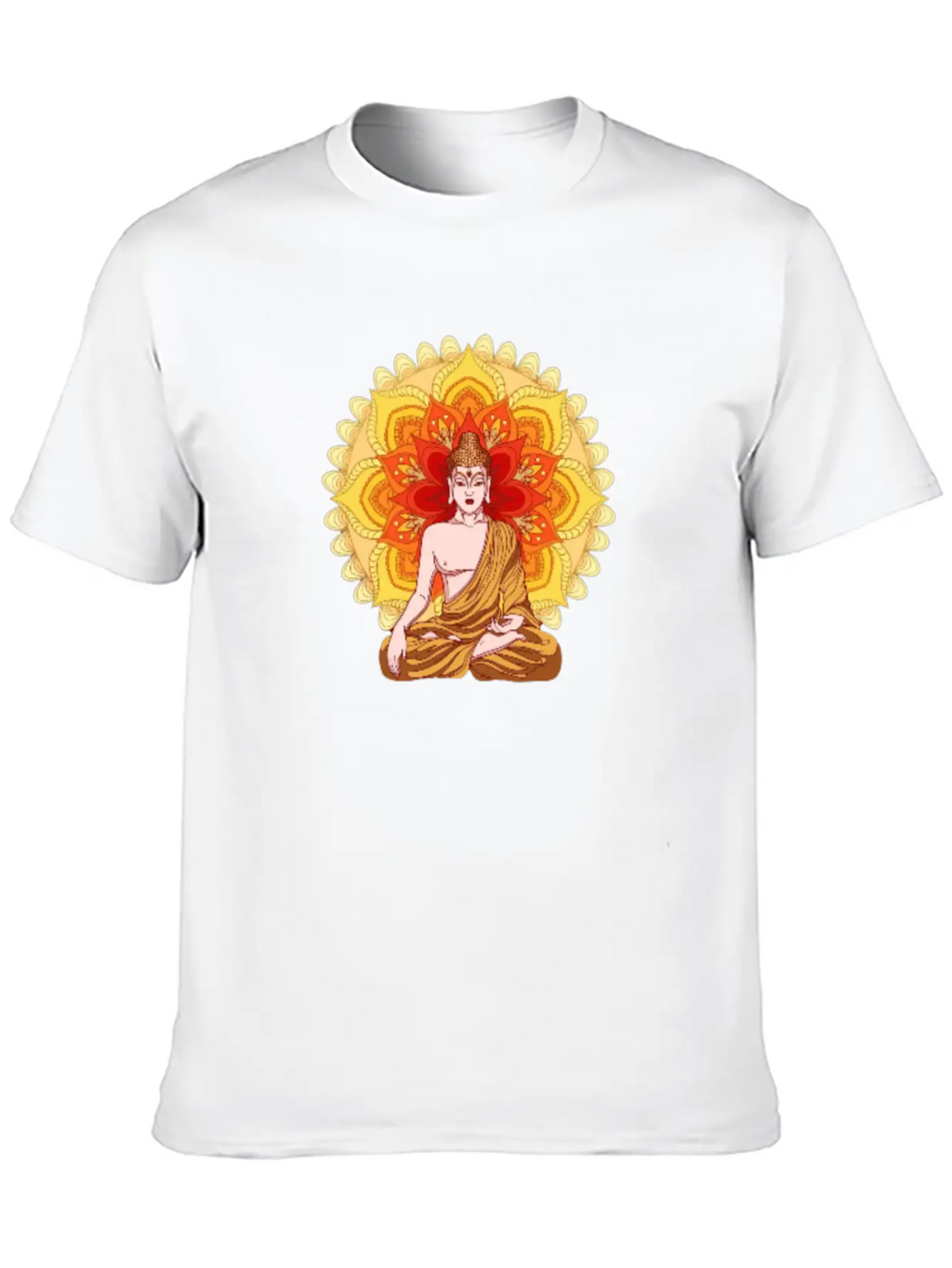 Bhuddist Mandala Casual Graphic T-Shirt – Simple And Comfortable Daily Wear