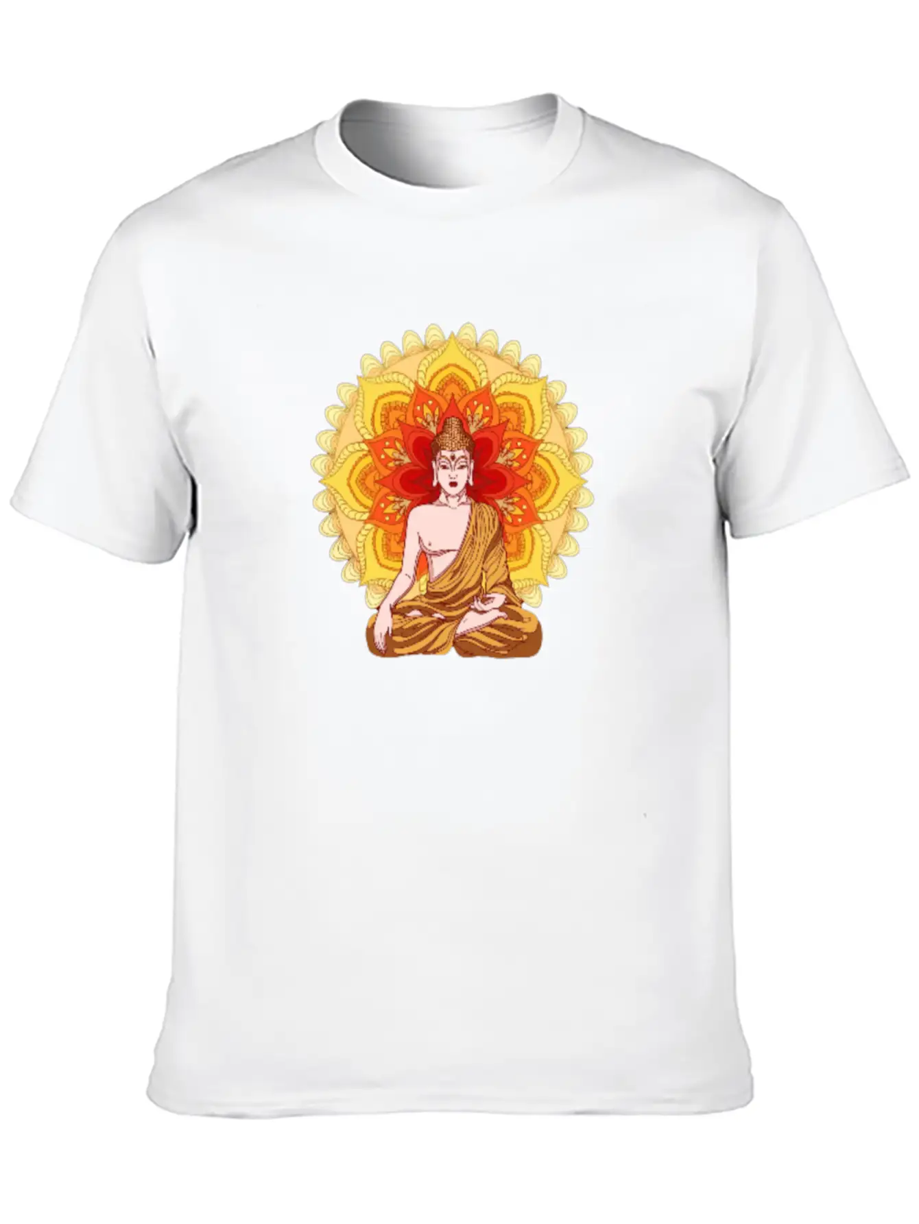 Bhuddist Mandala Casual Graphic T-Shirt – Simple And Comfortable Daily Wear
