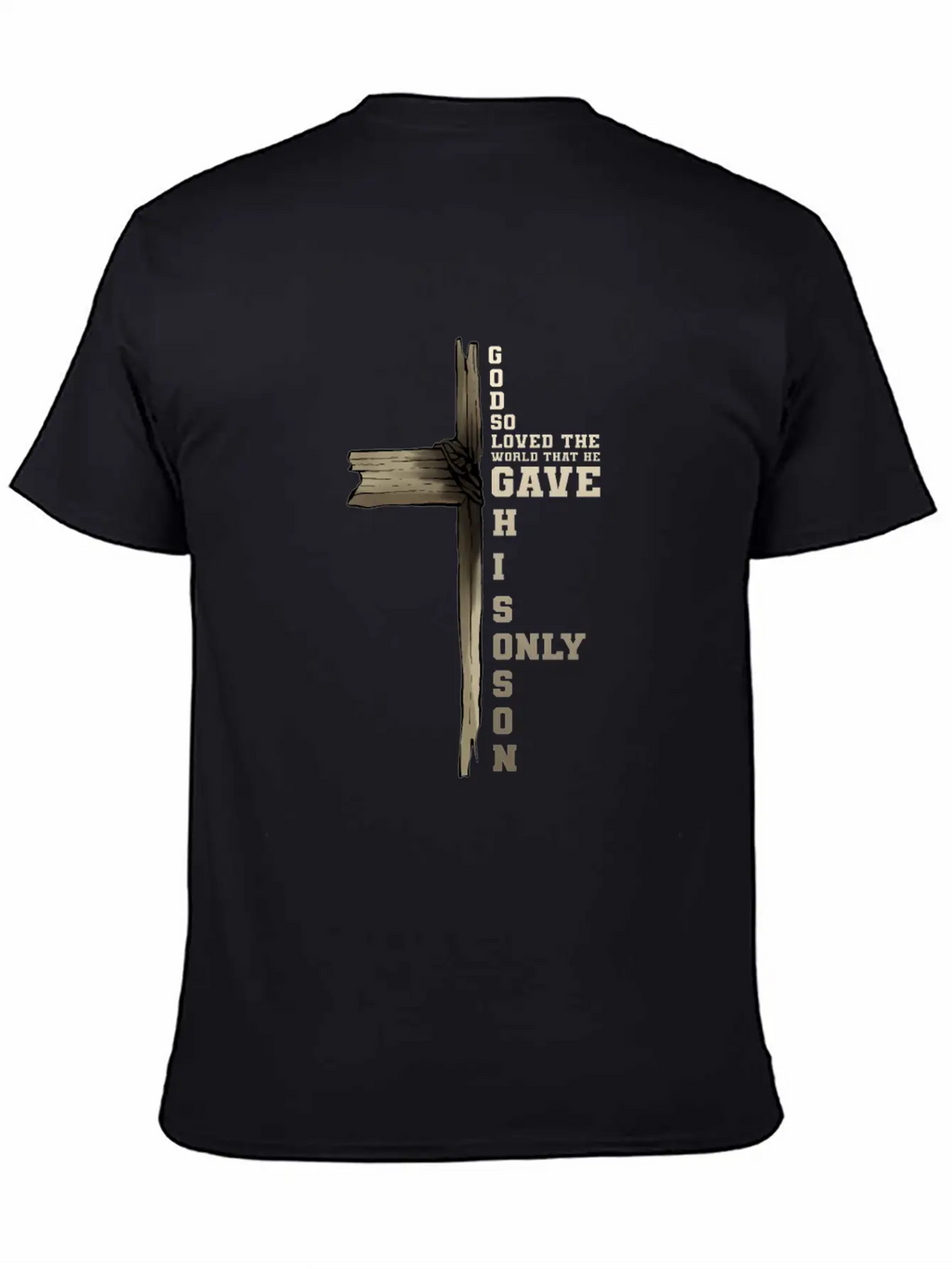 Bible Psalm Christian Verse Christ Cross Catholic Unisex Short Sleeve Soft Cotton T-Shirt – Casual Everyday Wear