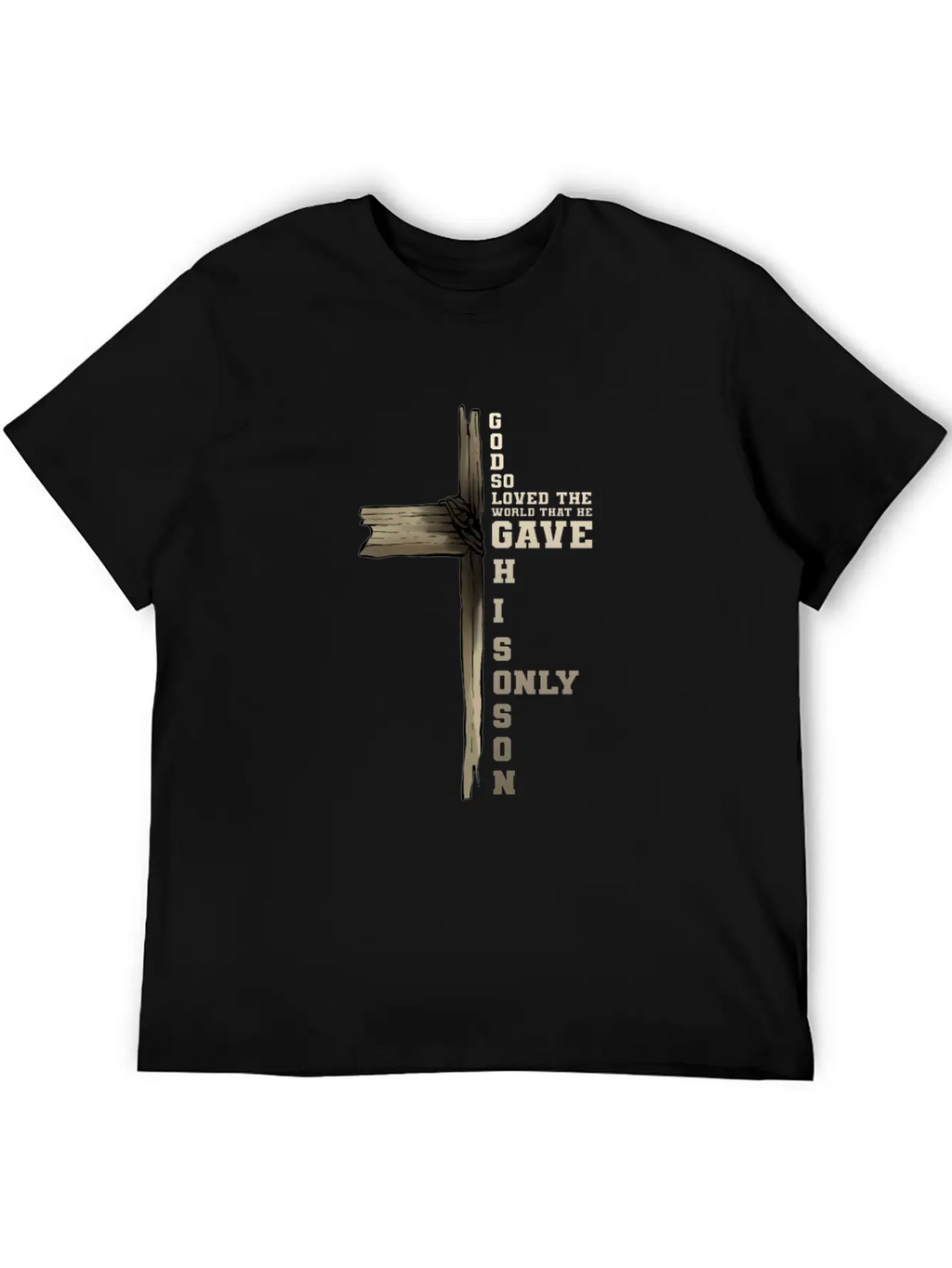 Bible Psalm Christian Verse Christ Cross Catholic Unisex Short Sleeve Soft Cotton T-Shirt – Casual Everyday Wear