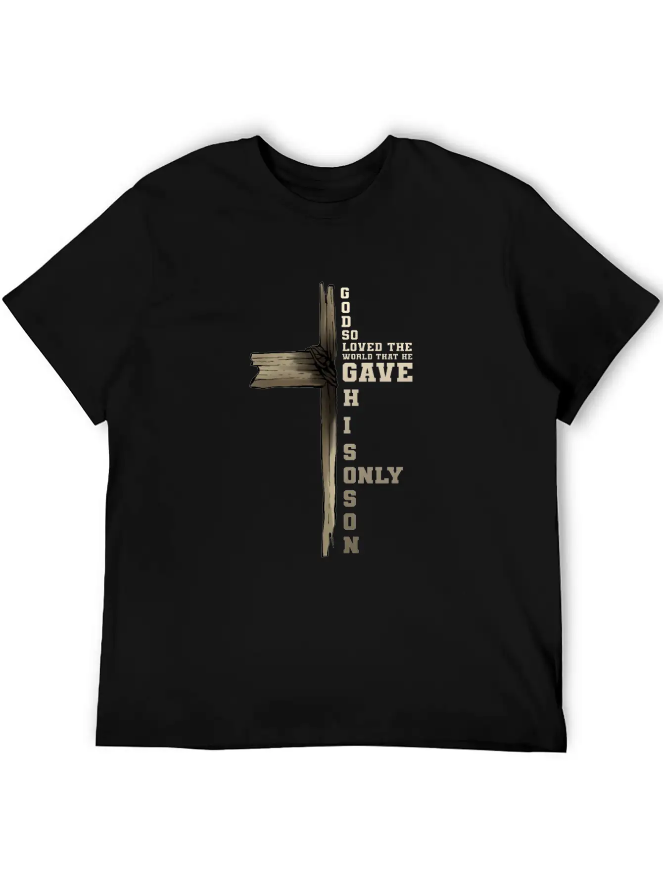 Bible Psalm Christian Verse Christ Cross Catholic Unisex Short Sleeve Soft Cotton T-Shirt – Casual Everyday Wear