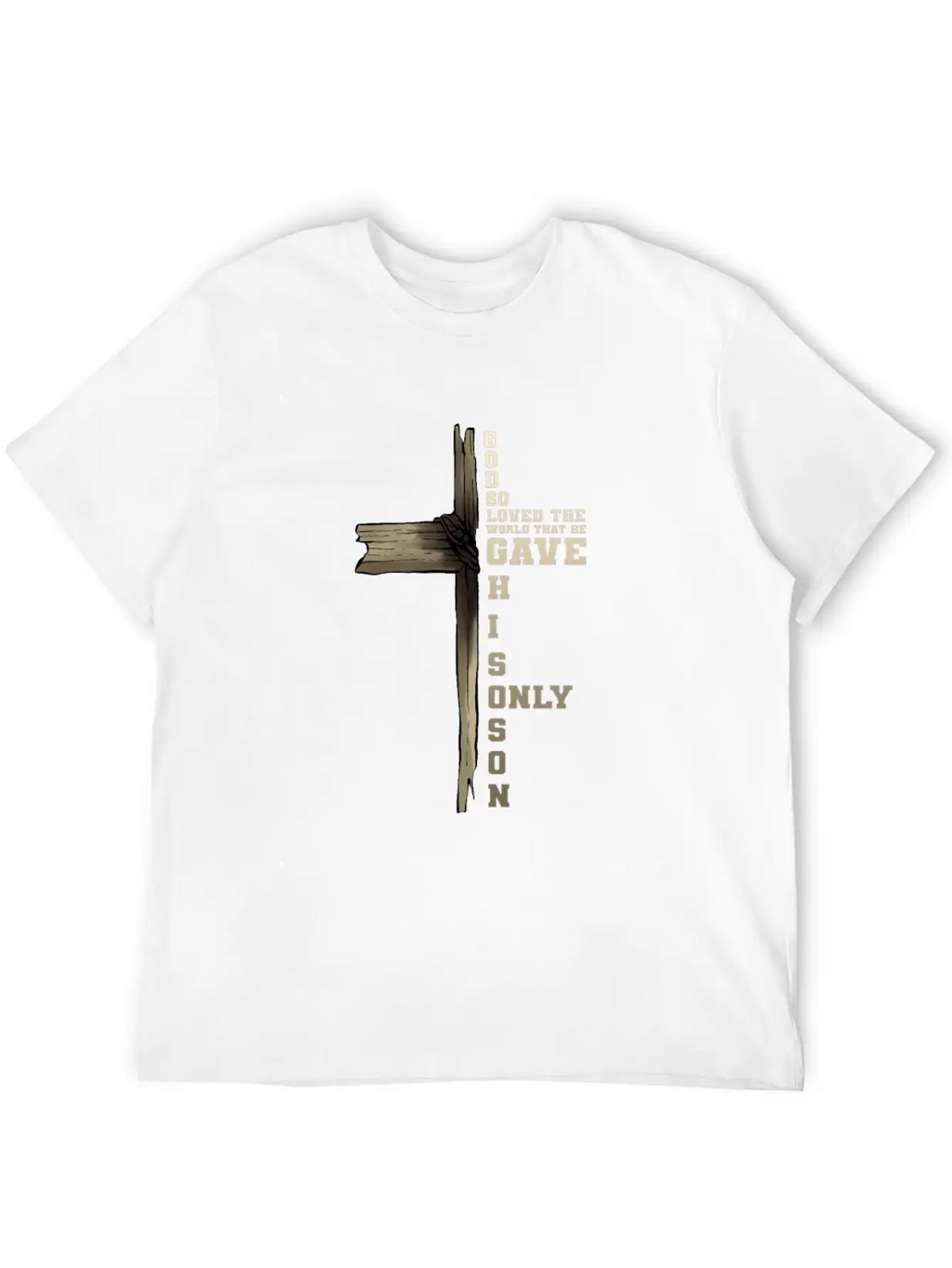 Bible Psalm Christian Verse Christ Cross Catholic Unisex Short Sleeve Soft Cotton T-Shirt – Casual Everyday Wear