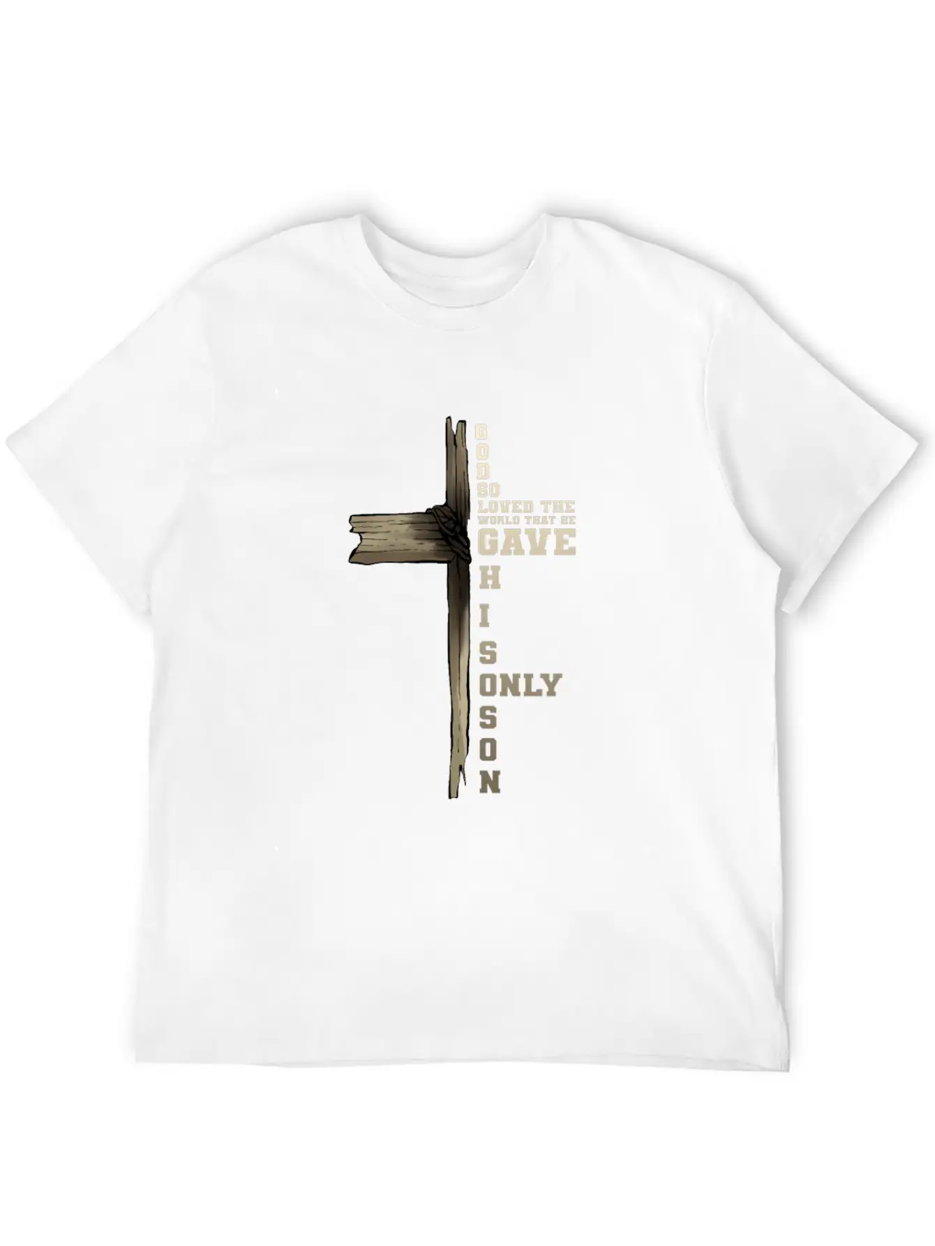 Bible Psalm Christian Verse Christ Cross Catholic Unisex Short Sleeve Soft Cotton T-Shirt – Casual Everyday Wear