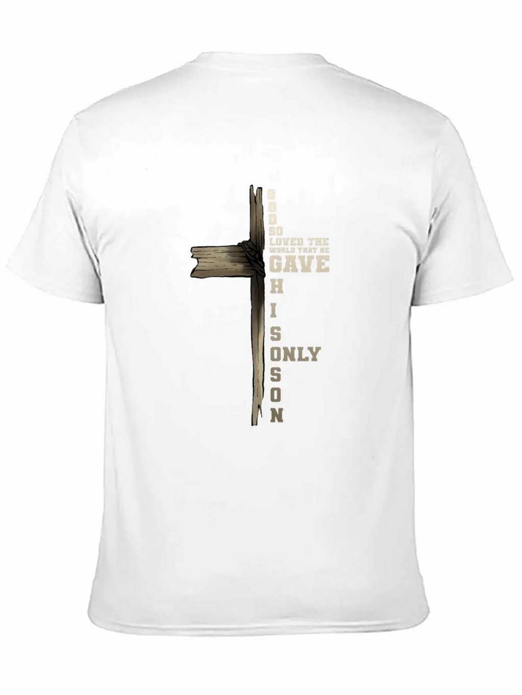 Bible Psalm Christian Verse Christ Cross Catholic Unisex Short Sleeve Soft Cotton T-Shirt – Casual Everyday Wear