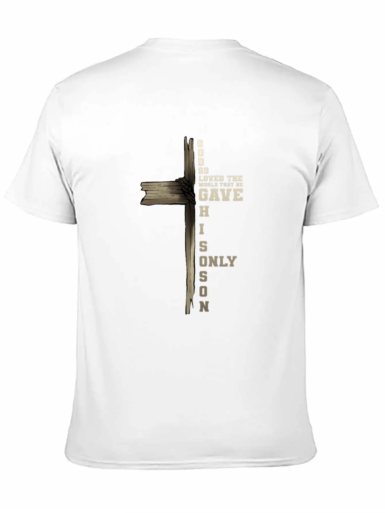 Bible Psalm Christian Verse Christ Cross Catholic Unisex Short Sleeve Soft Cotton T-Shirt – Casual Everyday Wear