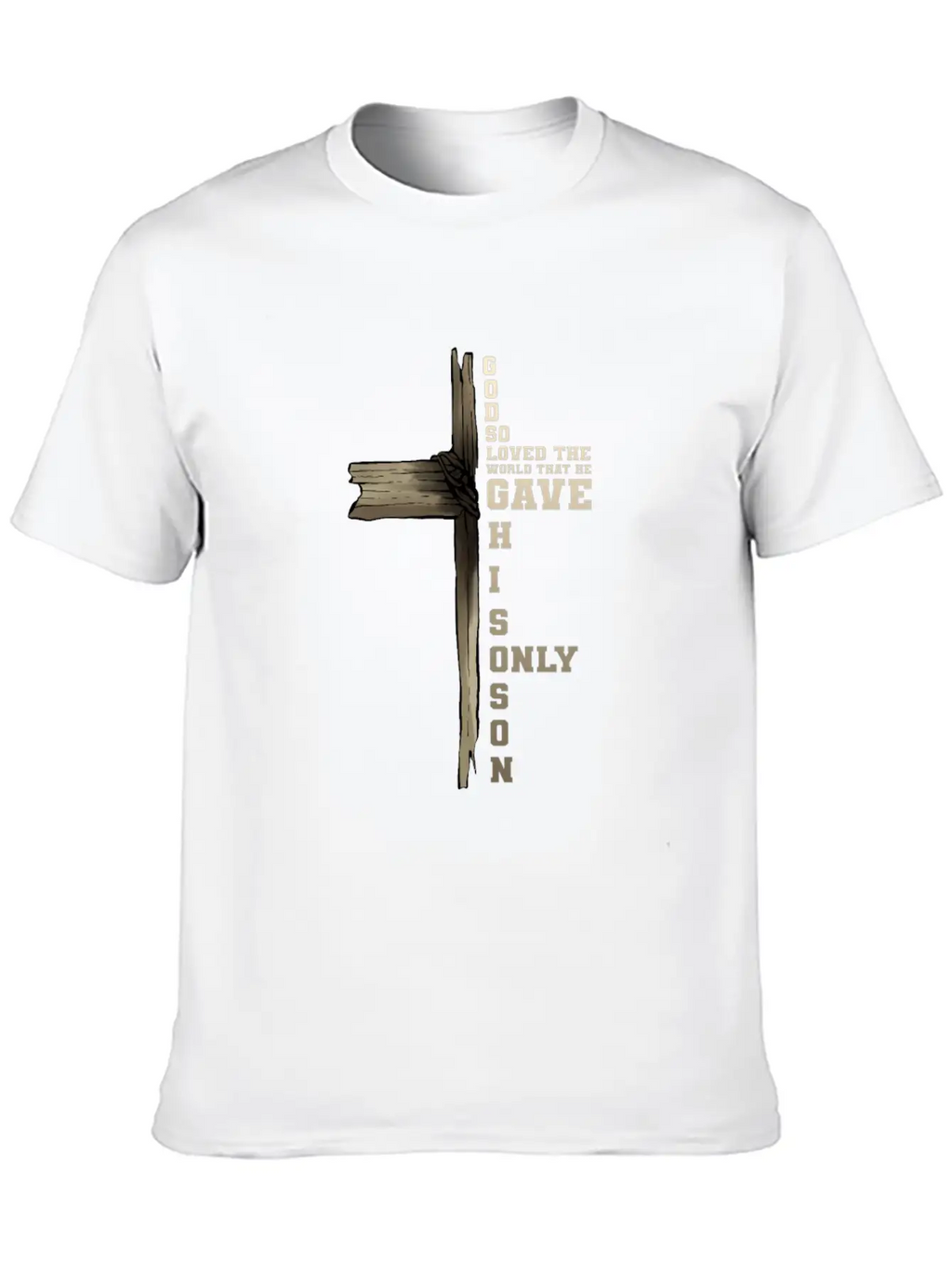 Bible Psalm Christian Verse Christ Cross Catholic Unisex Short Sleeve Soft Cotton T-Shirt – Casual Everyday Wear