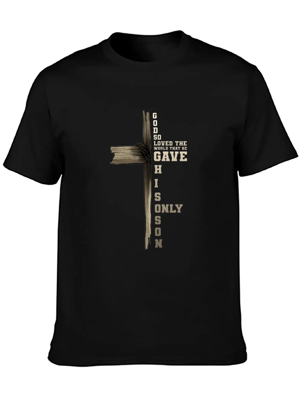 Bible Psalm Christian Verse Christ Cross Catholic Unisex Short Sleeve Soft Cotton T-Shirt – Casual Everyday Wear