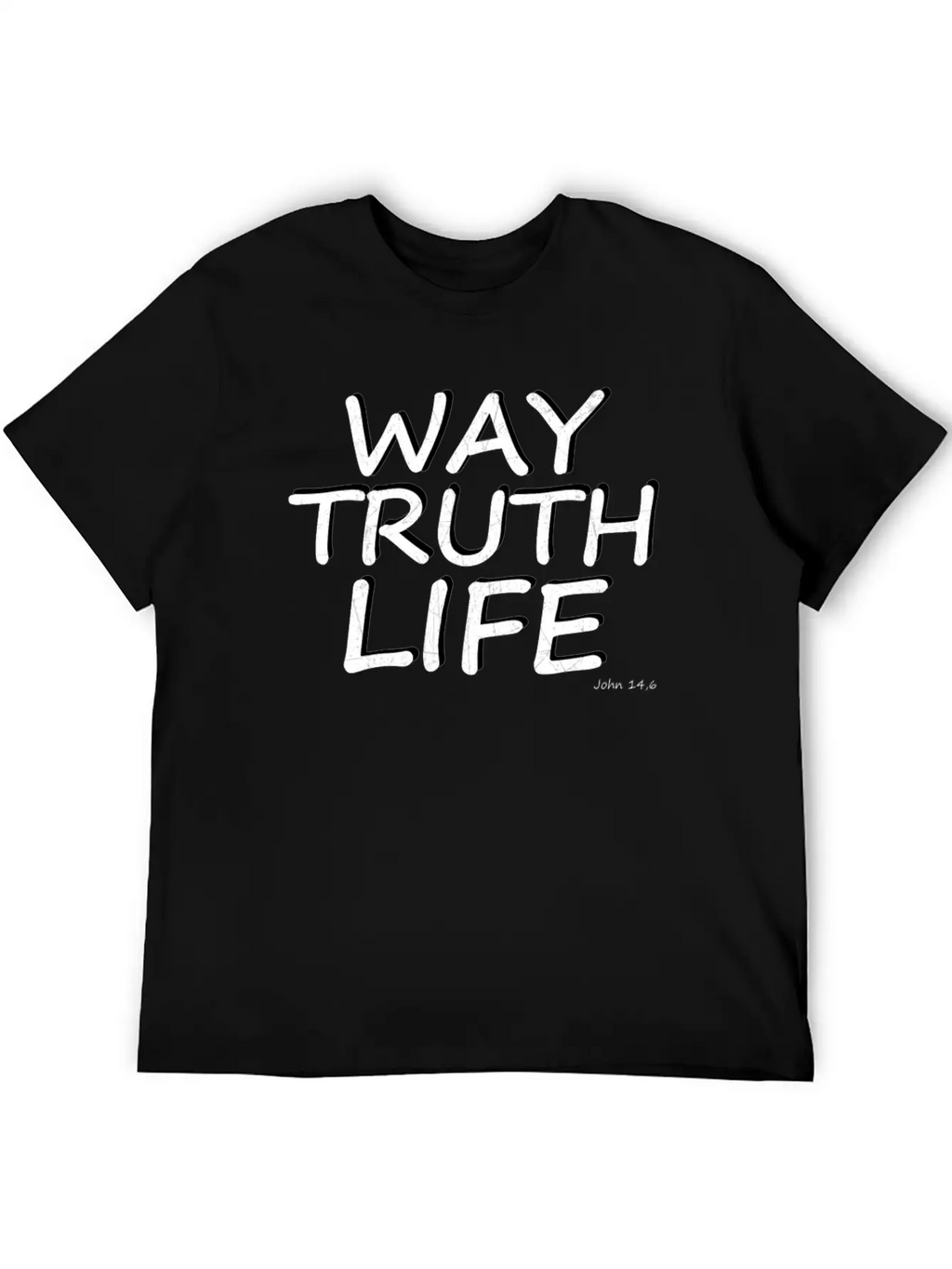 Bible Verse Way Truth Life Essential Cotton Tee For Daily Outfits – Unisex Style