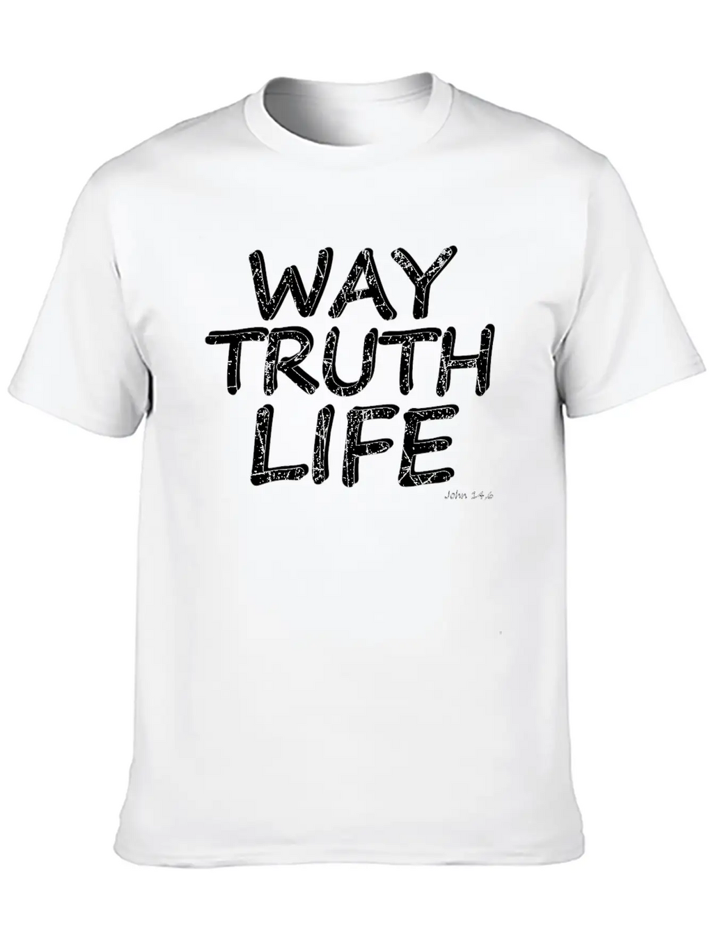Bible Verse Way Truth Life Essential Cotton Tee For Daily Outfits – Unisex Style