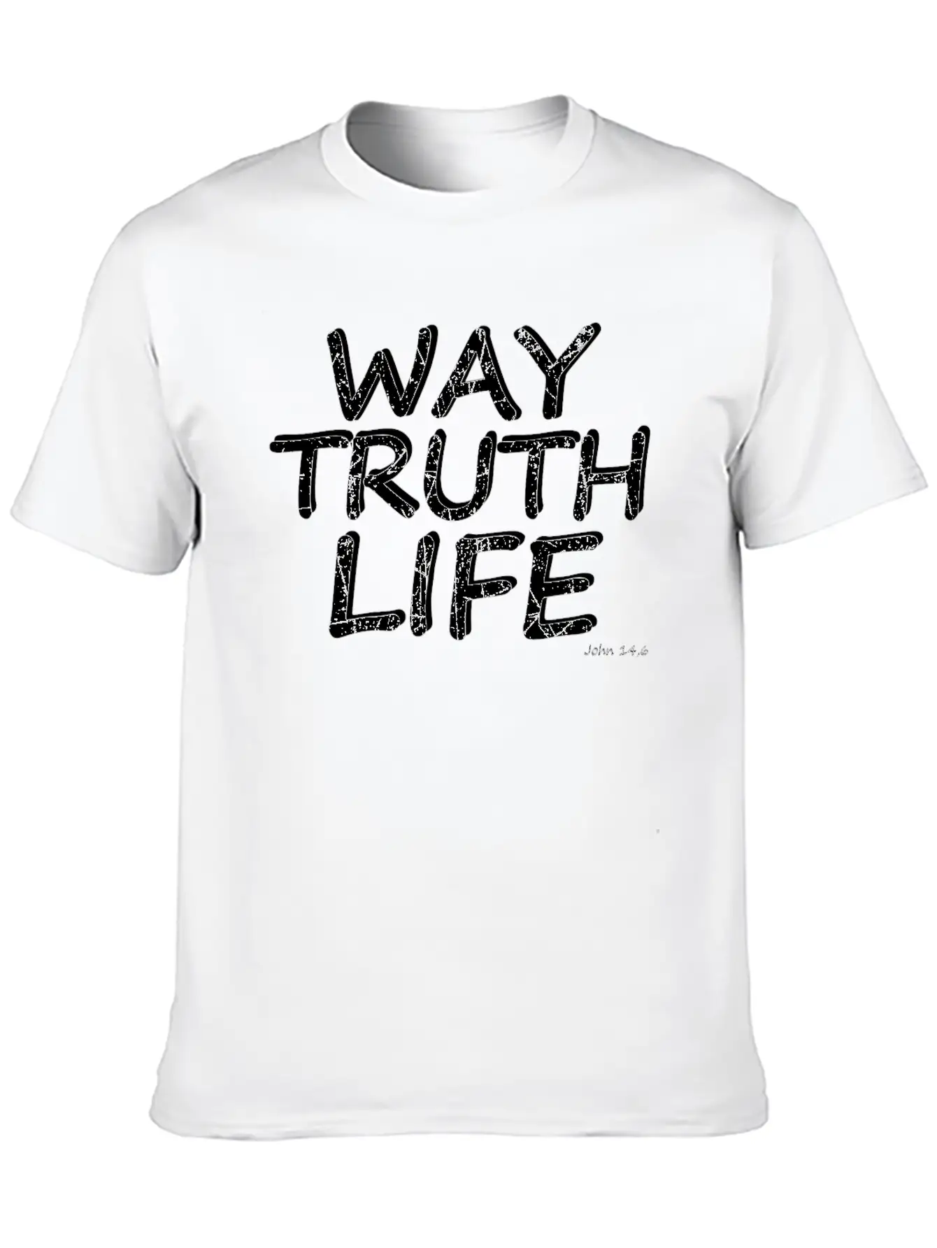 Bible Verse Way Truth Life Essential Cotton Tee For Daily Outfits – Unisex Style