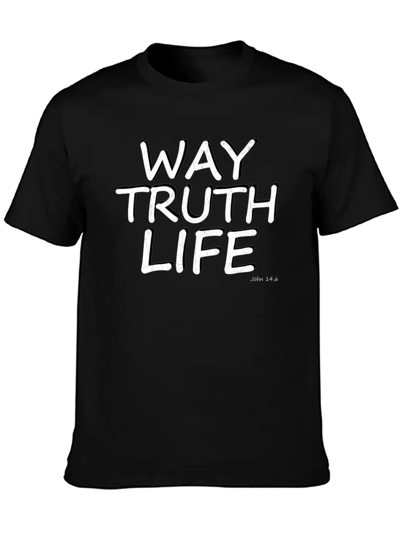 Bible Verse Way Truth Life Essential Cotton Tee For Daily Outfits – Unisex Style