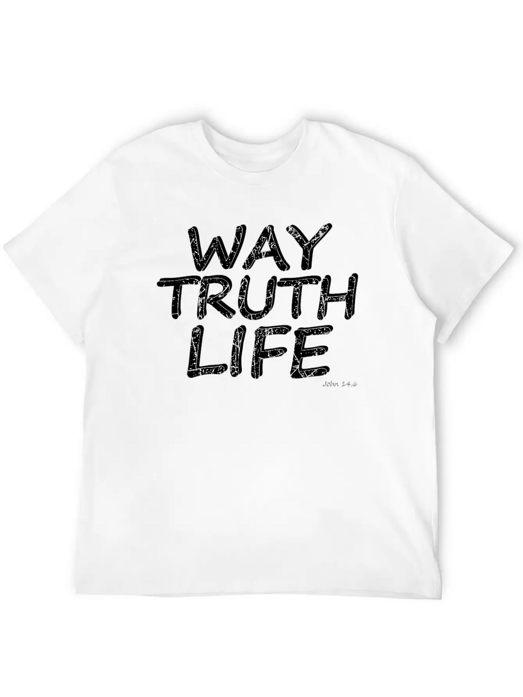 Bible Verse Way Truth Life Essential Cotton Tee For Daily Outfits – Unisex Style
