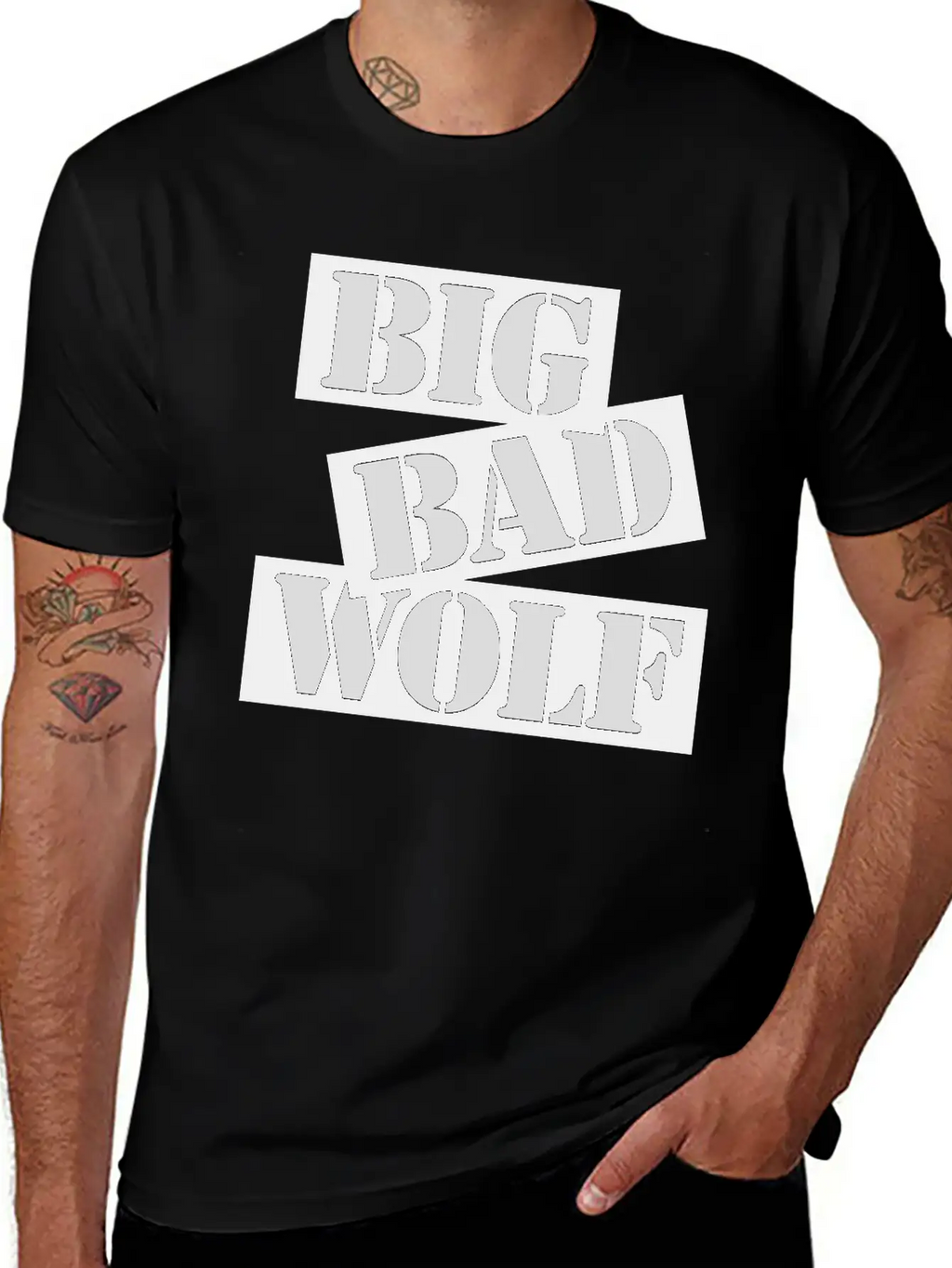 Big Bad Wolf Quote Unisex Short Sleeve Soft Cotton T-Shirt – Casual Everyday Wear