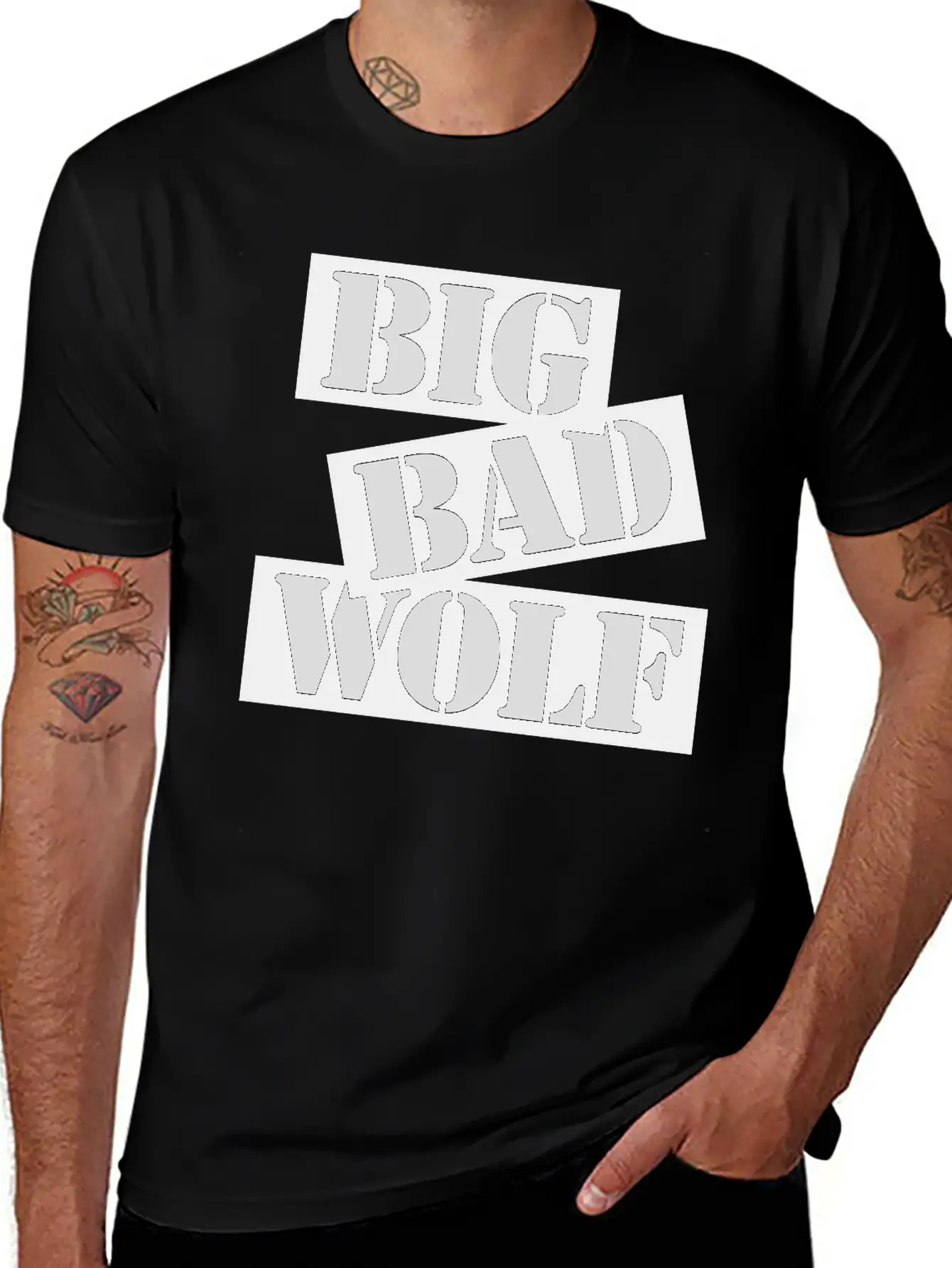 Big Bad Wolf Quote Unisex Short Sleeve Soft Cotton T-Shirt – Casual Everyday Wear