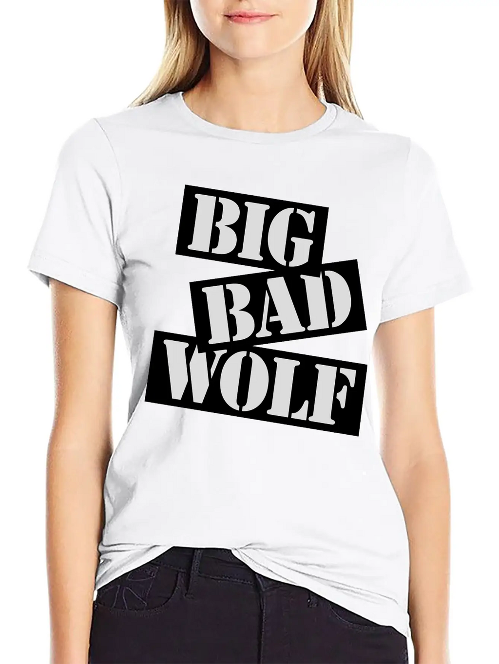 Big Bad Wolf Quote Unisex Short Sleeve Soft Cotton T-Shirt – Casual Everyday Wear
